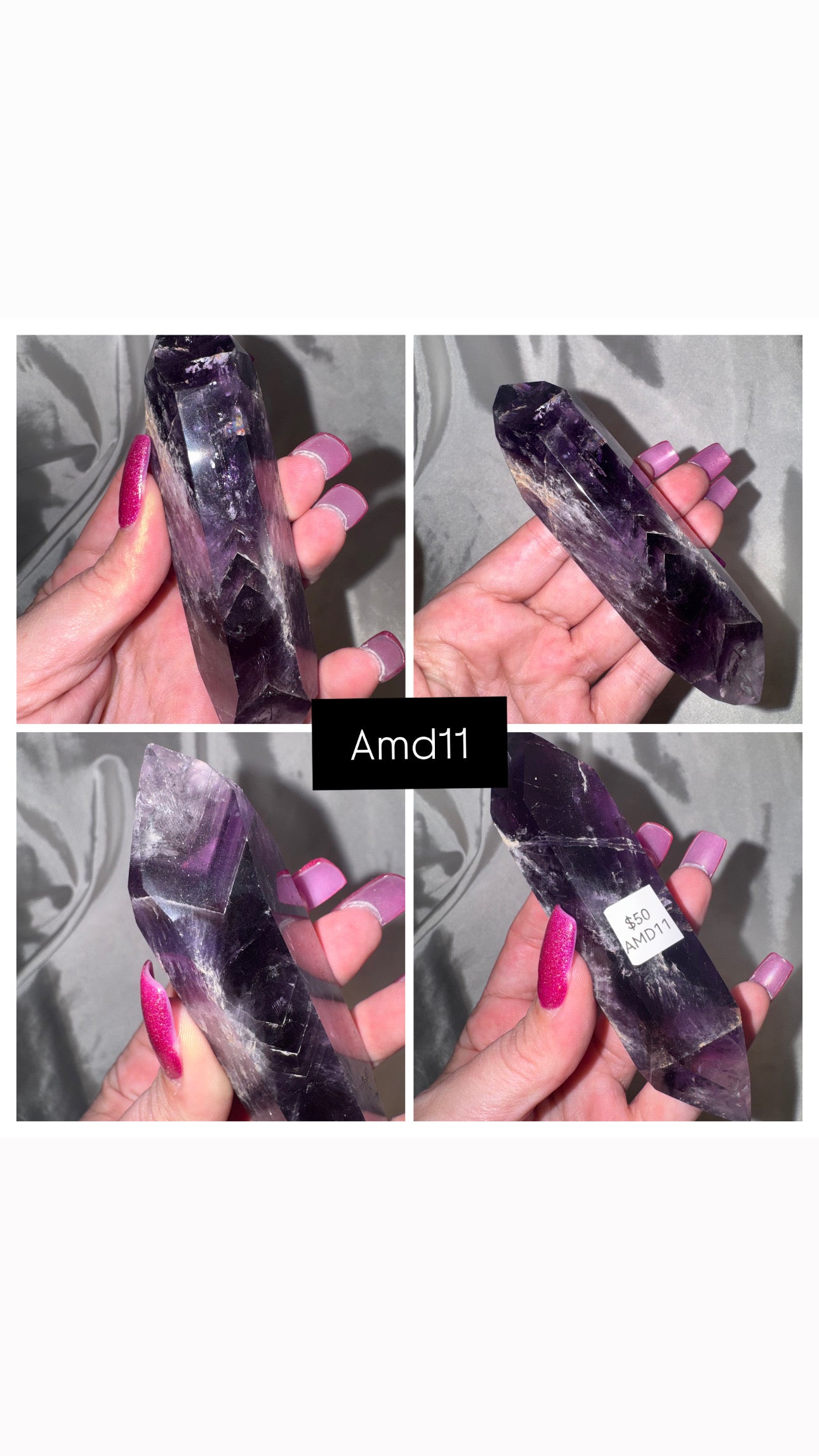 Phantom Amethyst Double Terminated Point