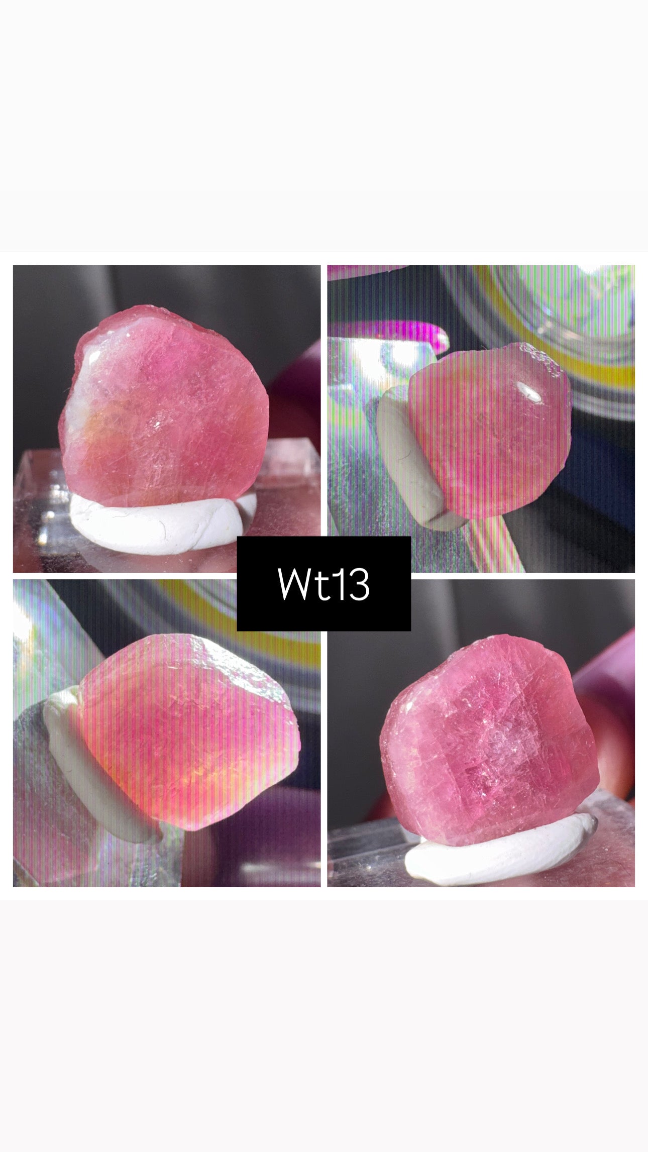 Watermelon Tourmaline Slice