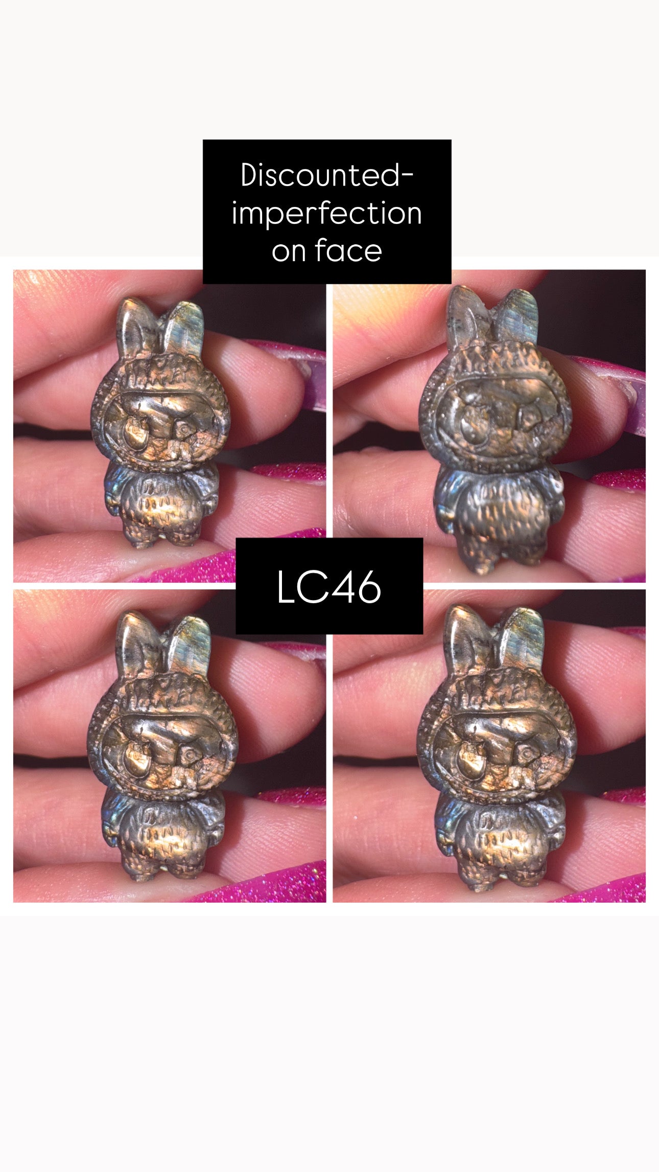 Labradorite Labubu Carving