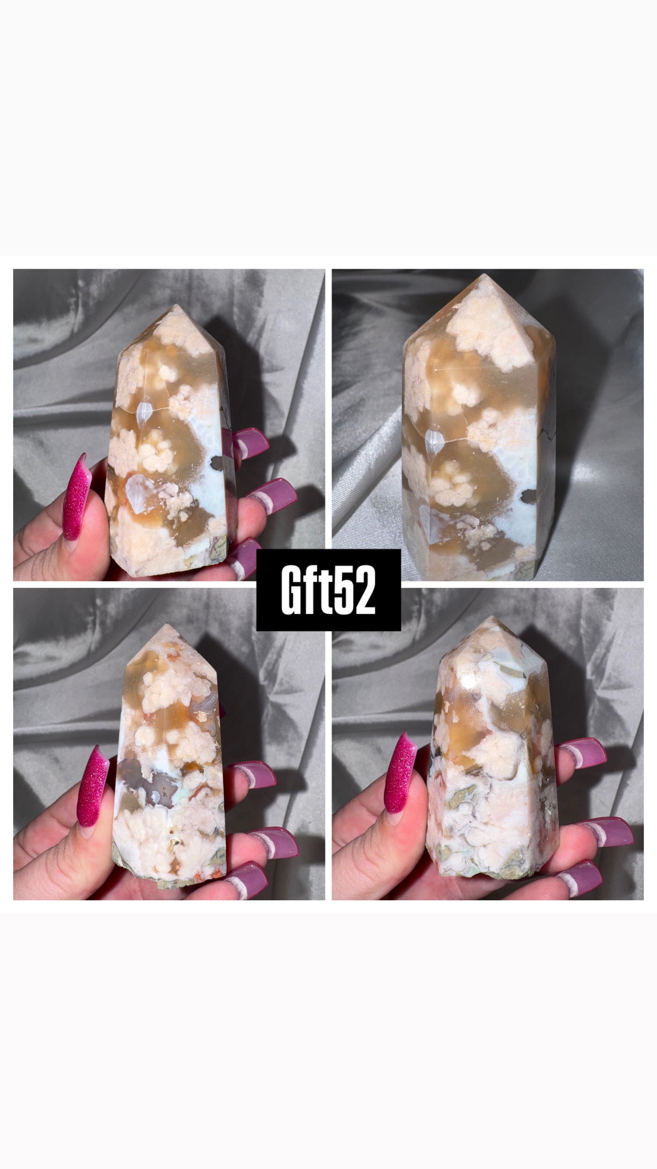 Green Flower Agate Tower