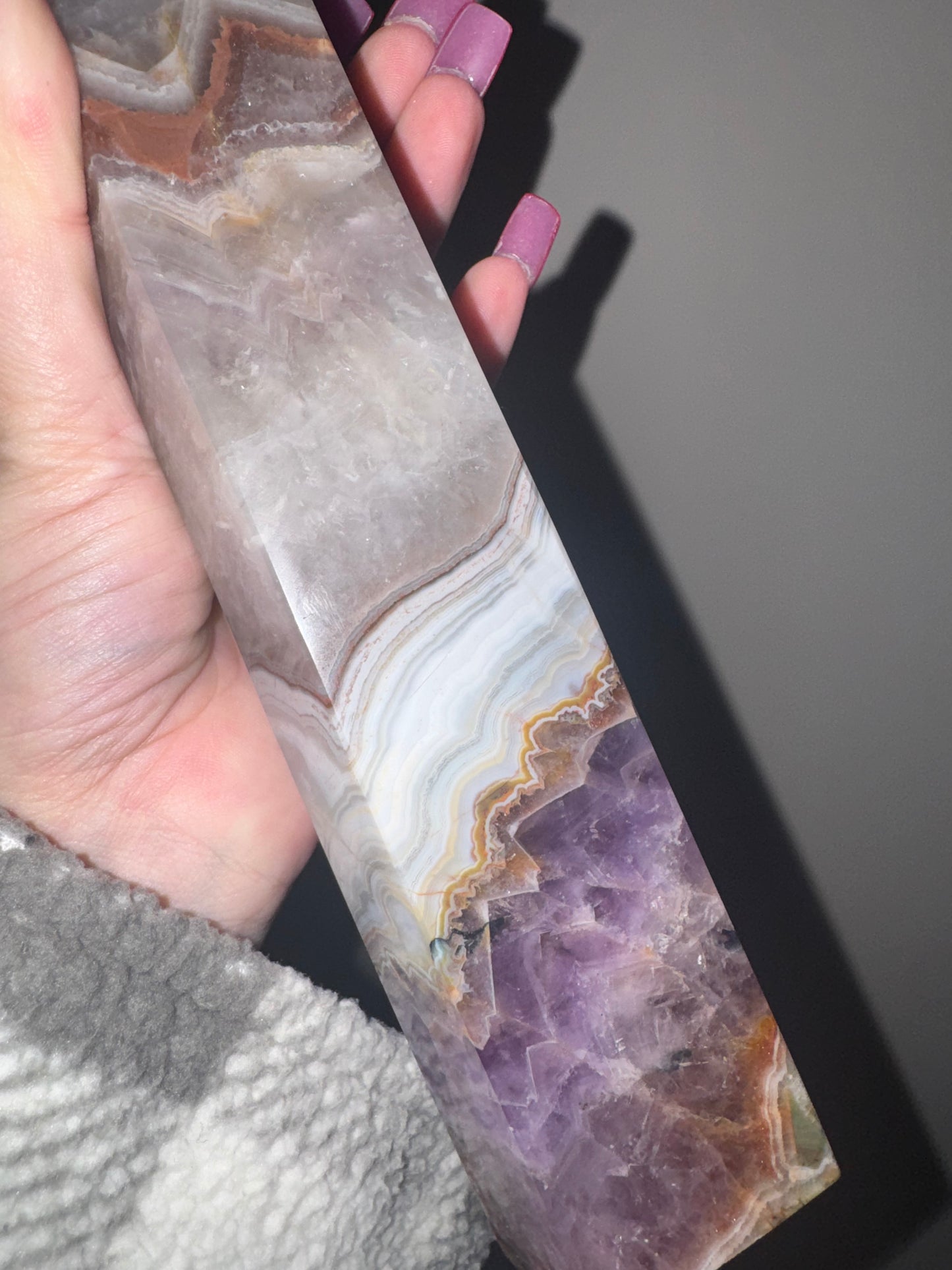 Amethyst Crazy Lace Agate XL Tower