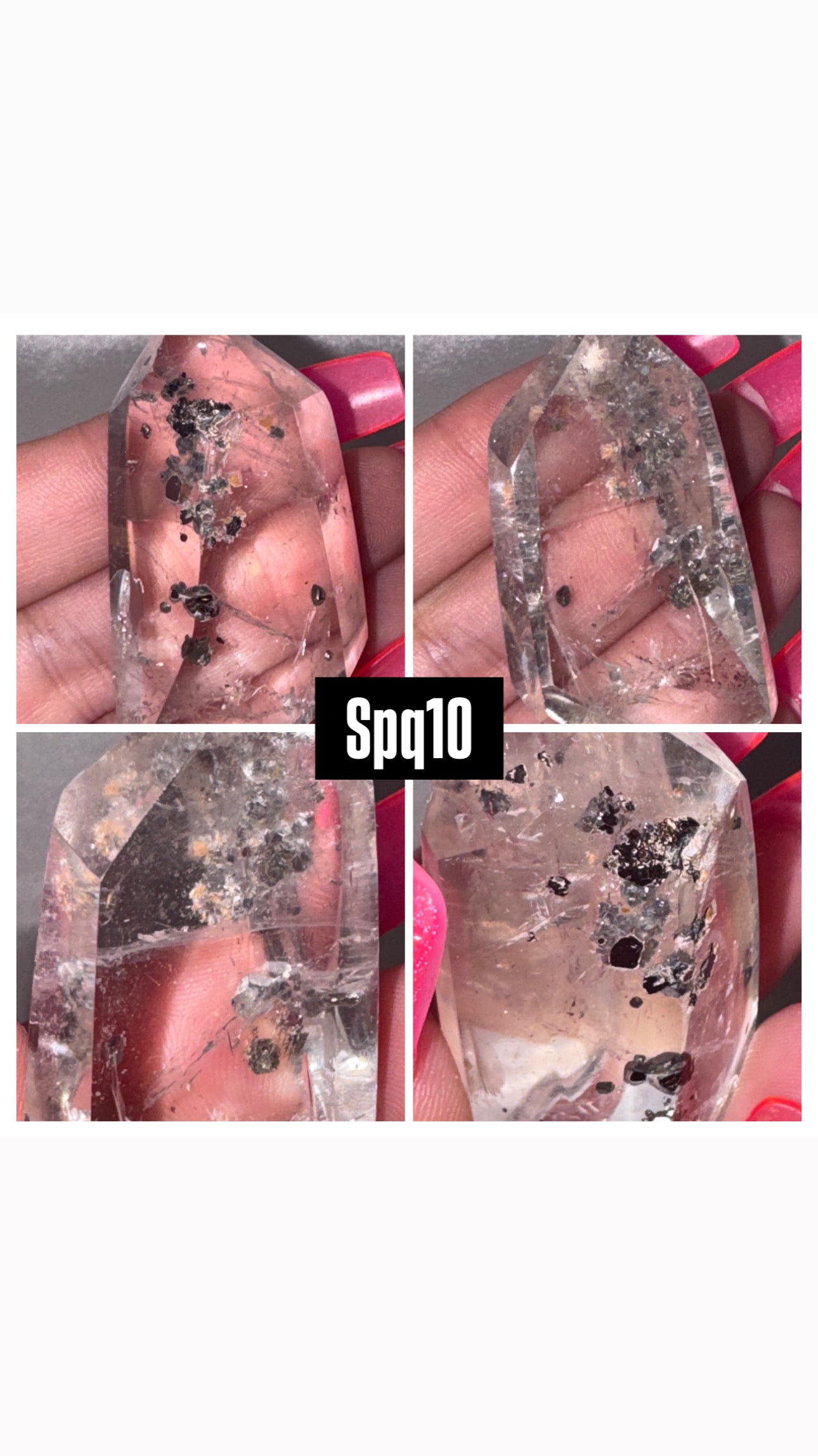 Pyrite Included Quartz Tower/Freefrom- Super Rare