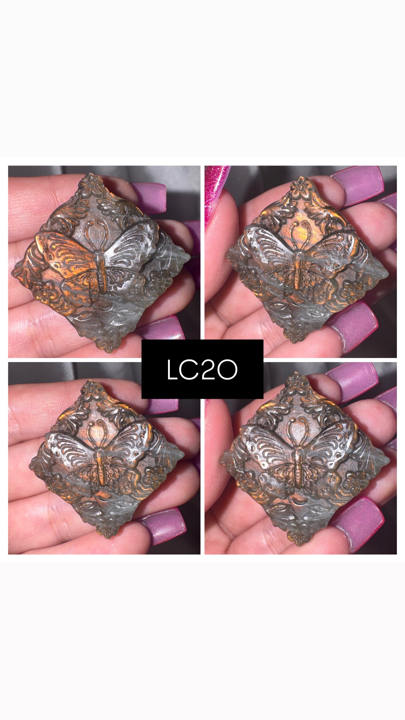 Labradorite Butterfly Carving