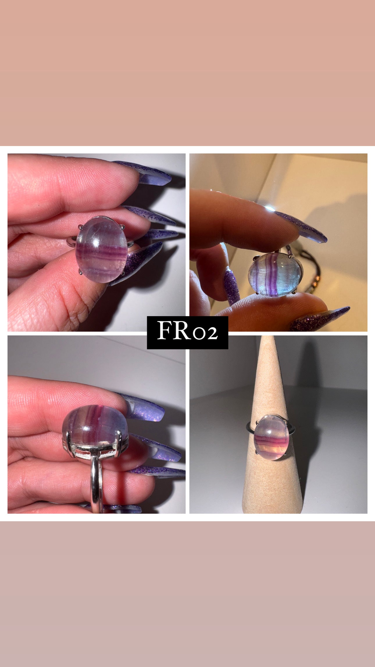 Fluorite Adjustable Ring