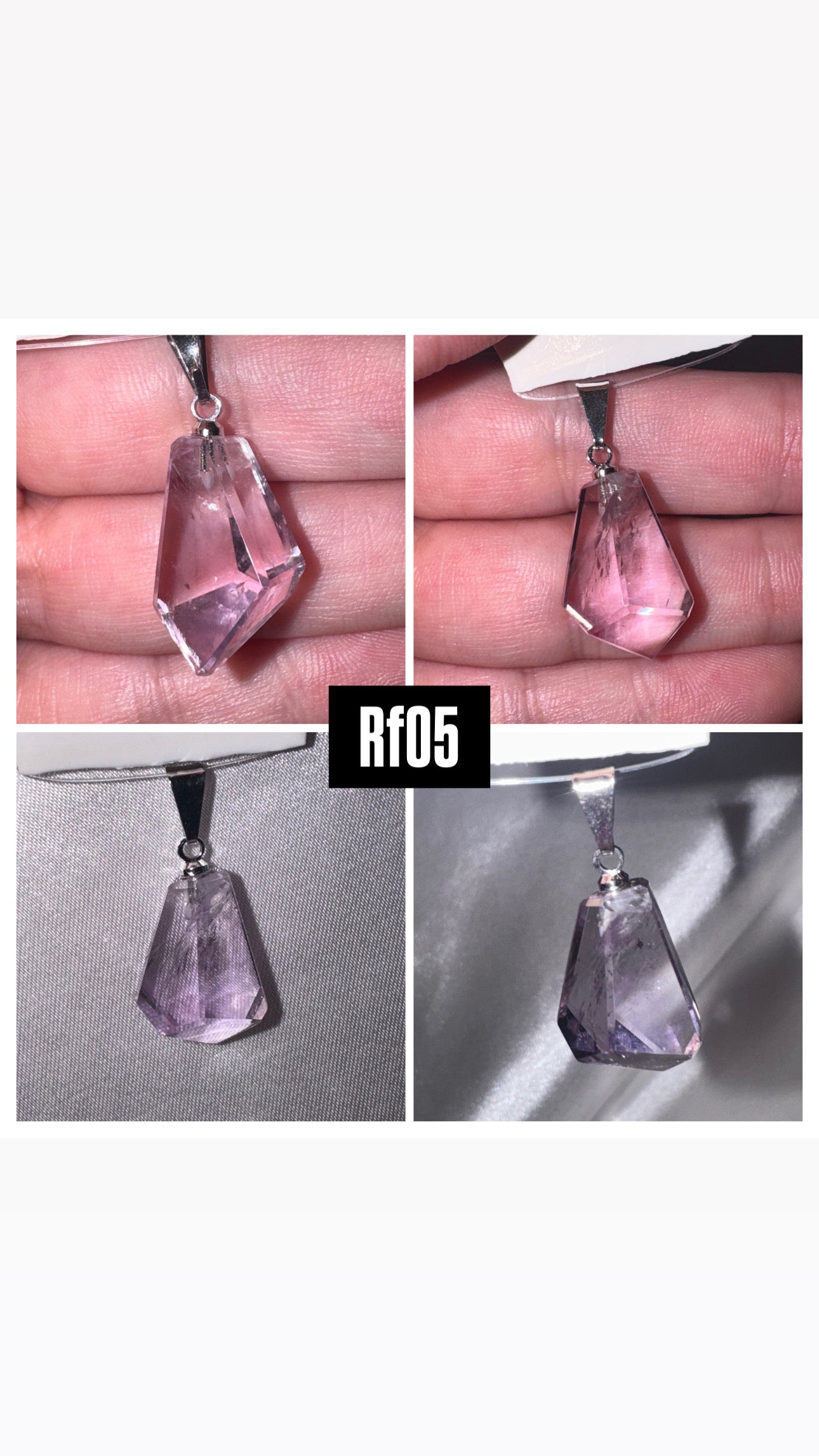 Rose De France Amethyst AAA 925 Pendant