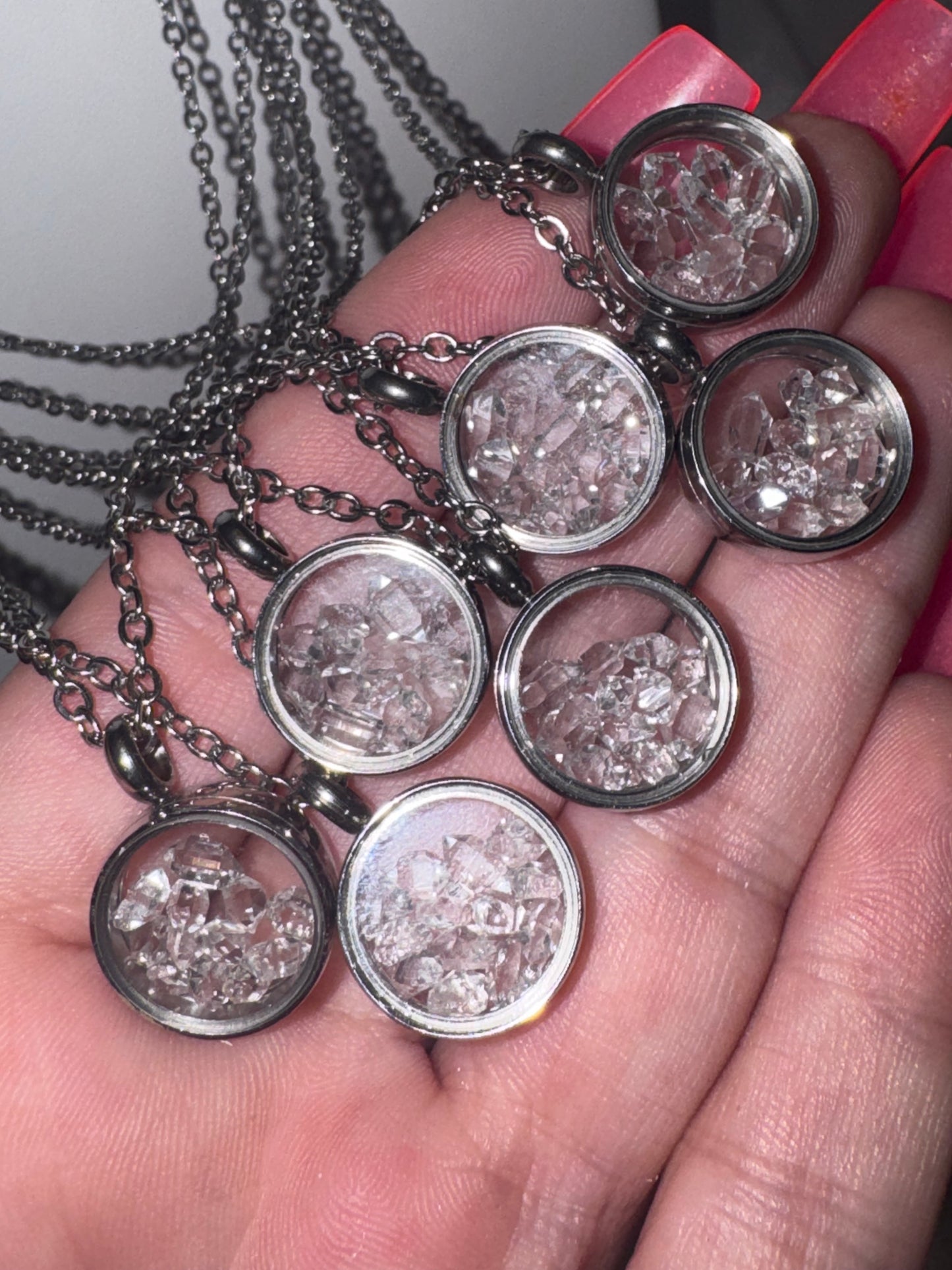 Herkimer Diamond Locket Necklace