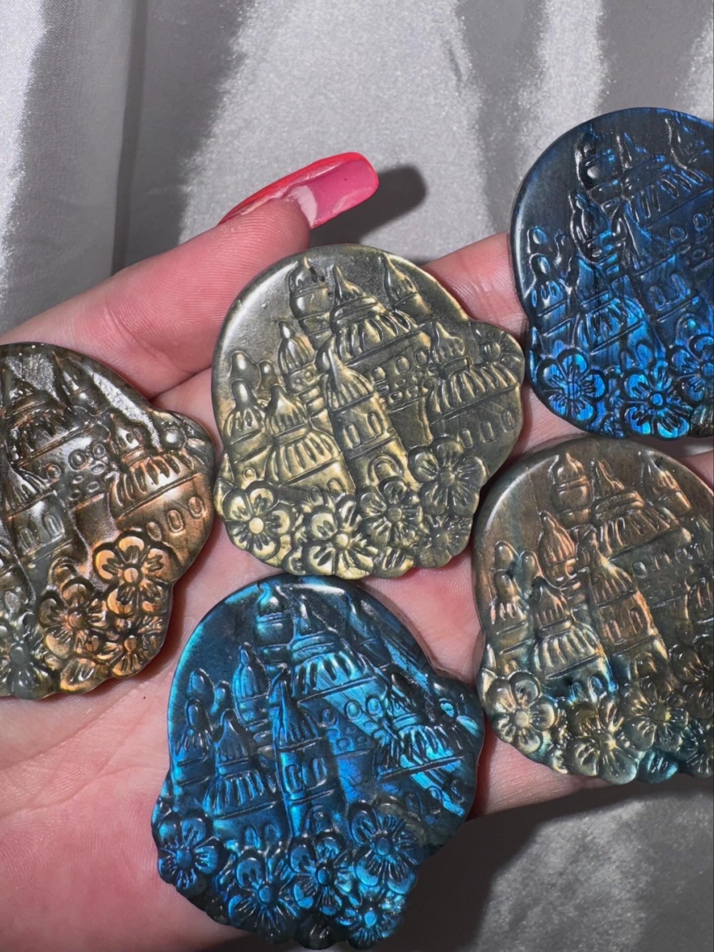 Labradorite Castle Carving