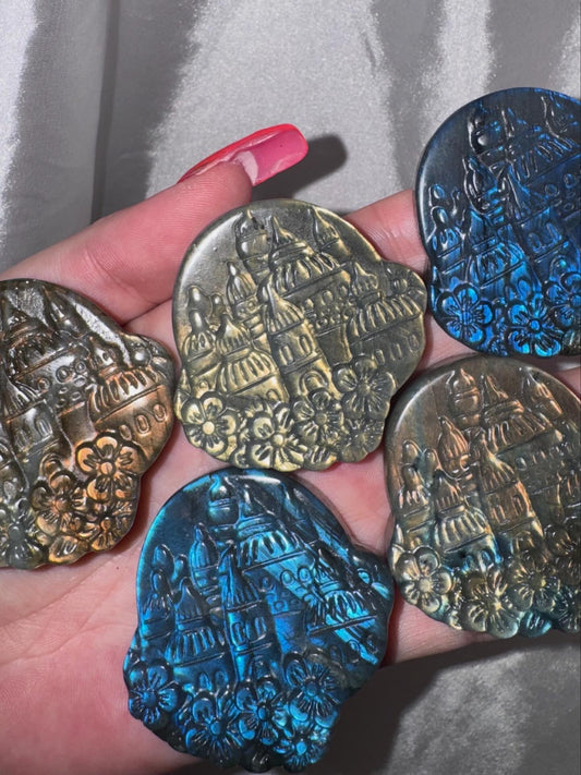 Labradorite Castle Carving