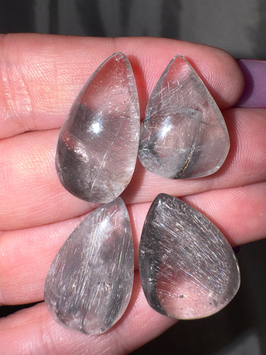 Silver Rutile Quartz AAA Teardrop