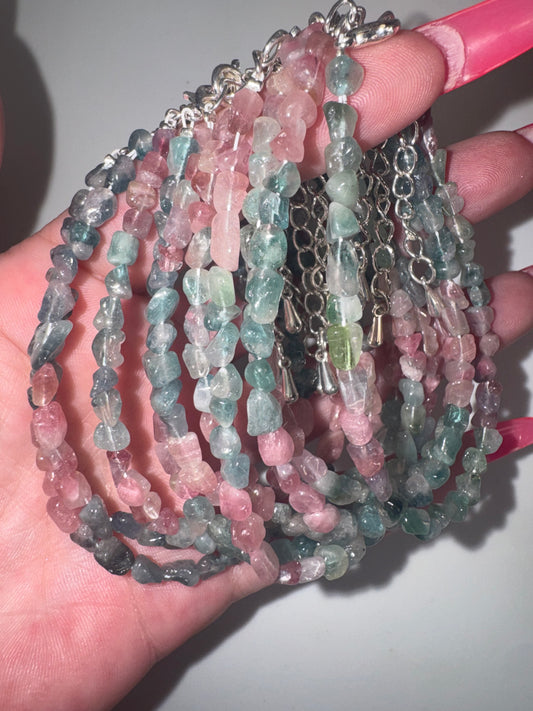 Pink & Blue Tourmaline Bracelet