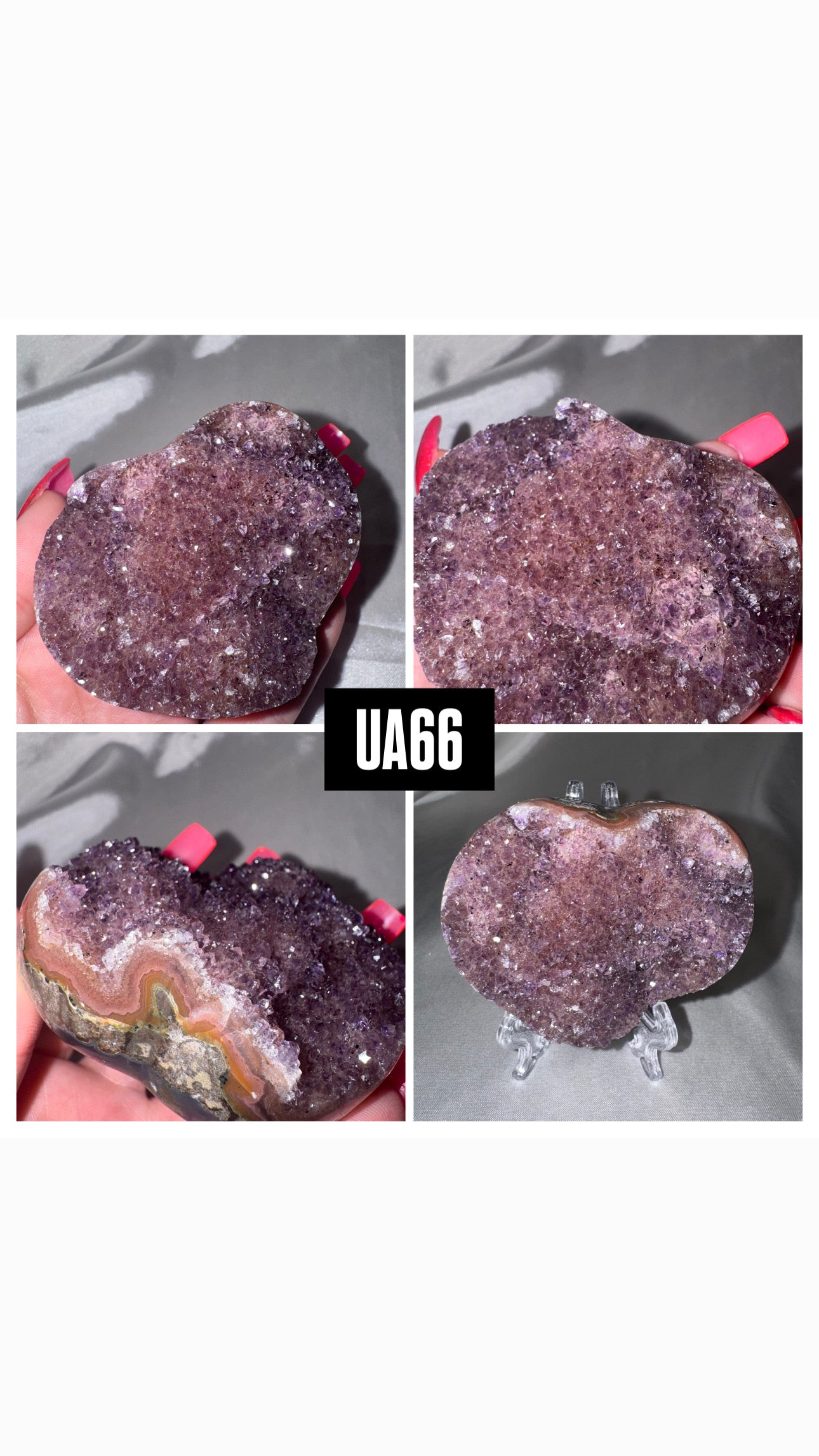 Uruguay Amethyst Heart