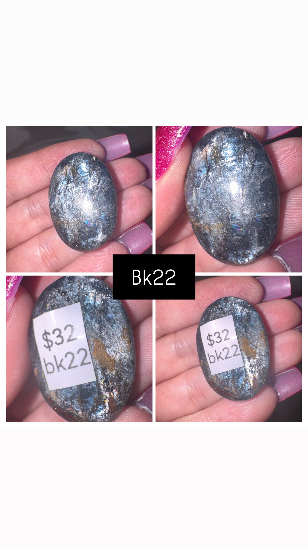 Blue Kyanite AA Palmstone