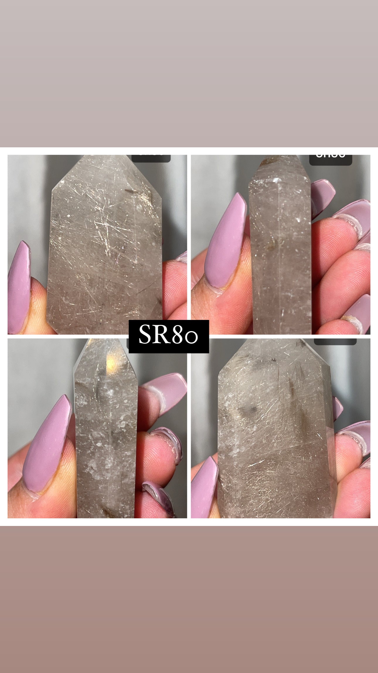 Silver Rutile Quartz AAA Tower