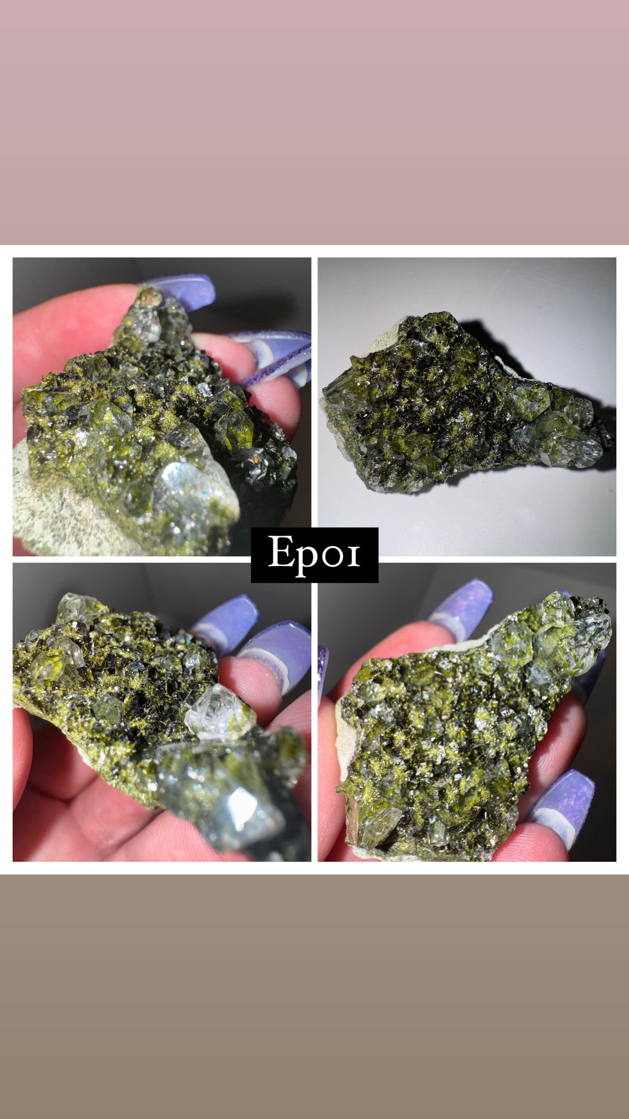 Epidote Quartz Specimen