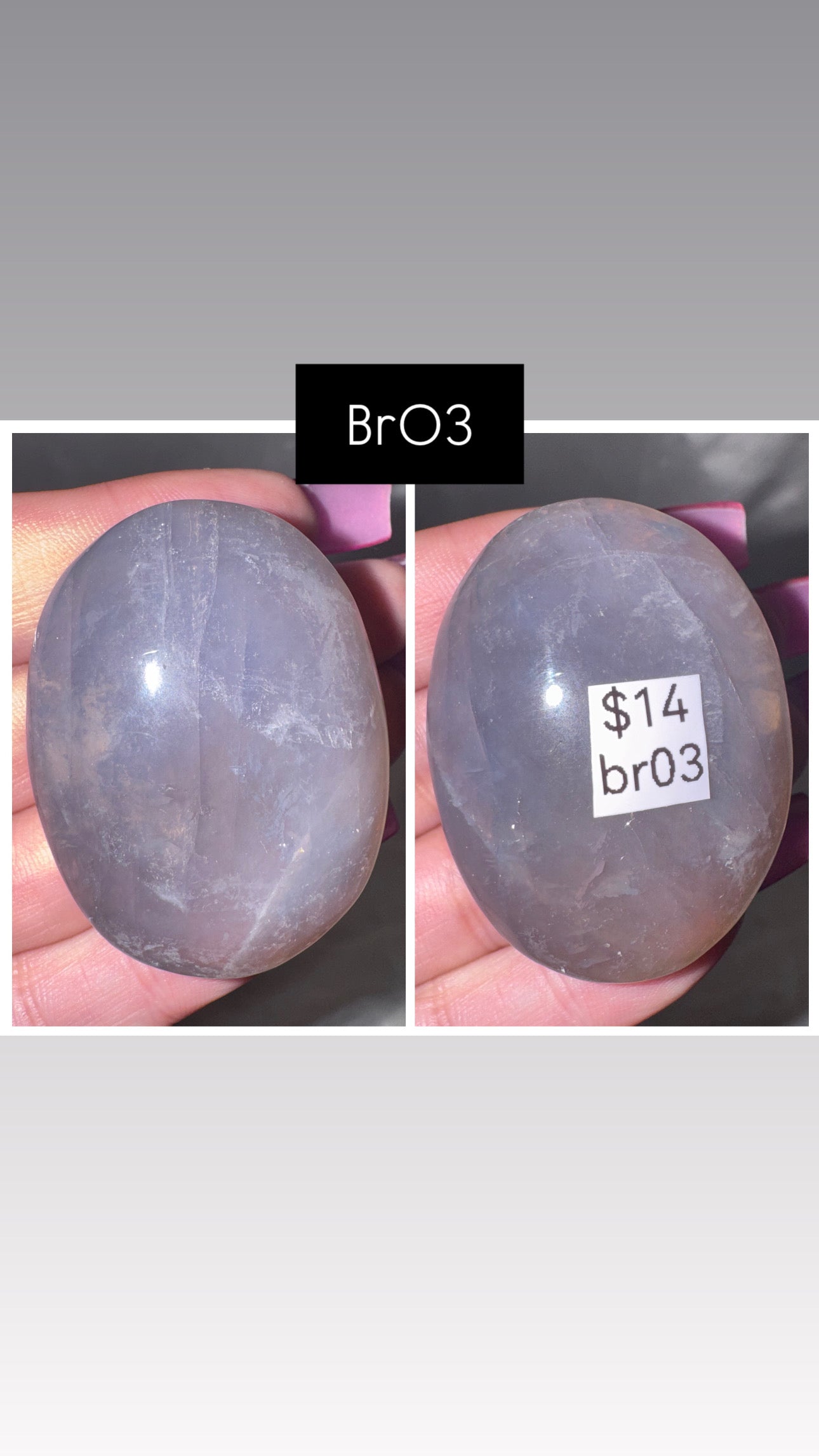 Blue Rose Quartz Palmstone