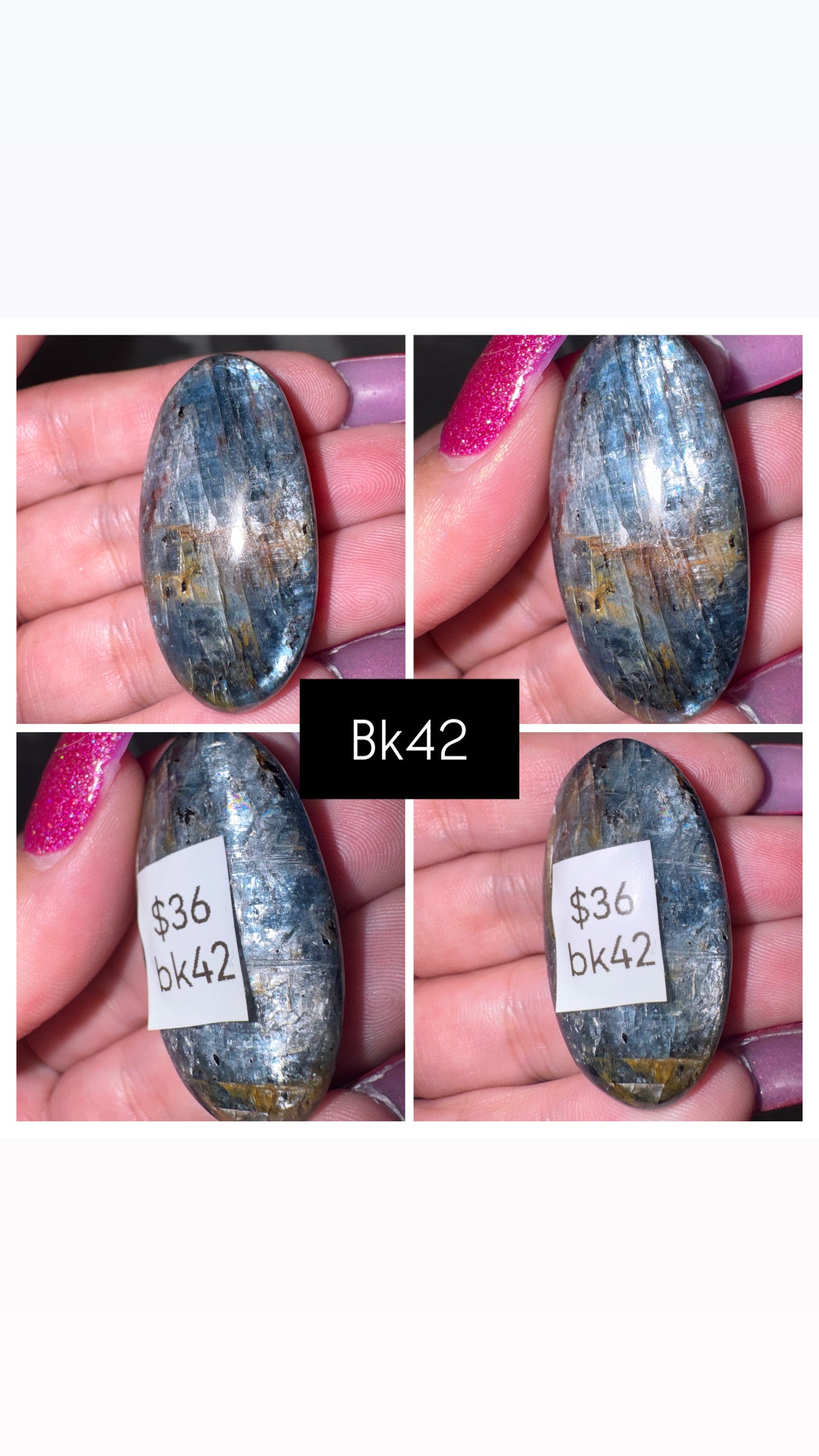 Blue Kyanite AA Palmstone