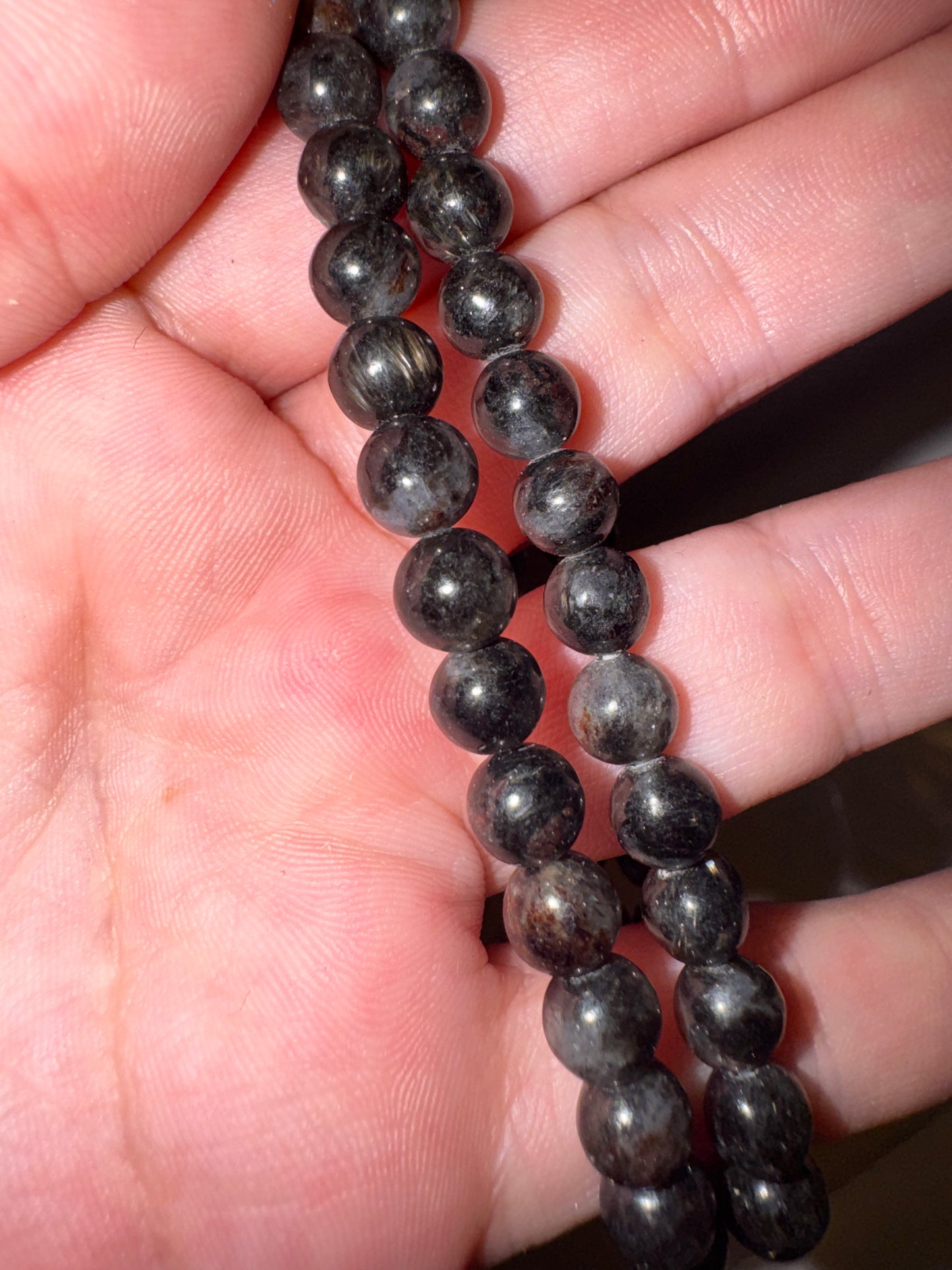 Nuummite Rare 6mm Bracelet