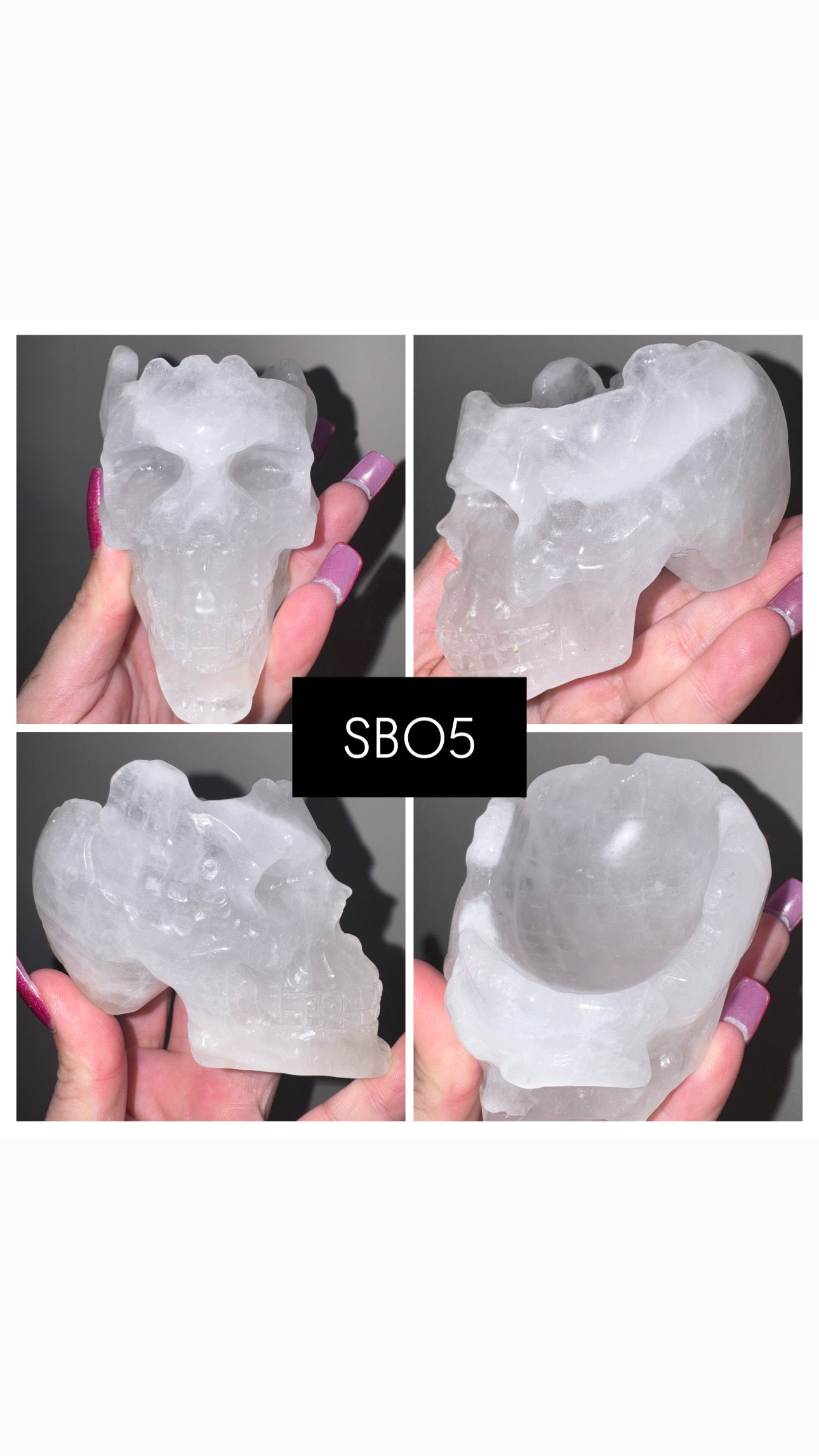 Crystal Large Skull Bowl