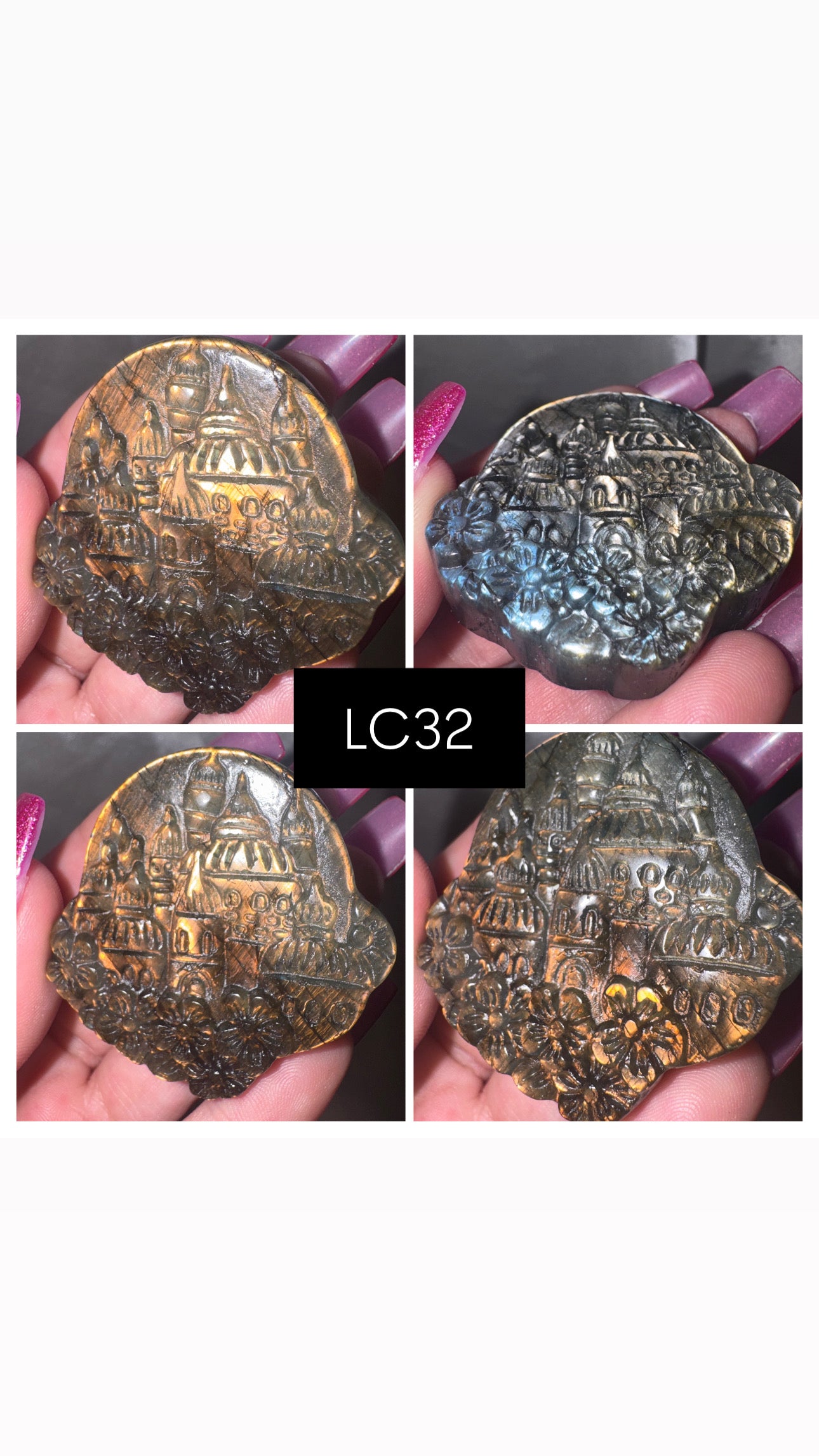 Labradorite Castle Carving