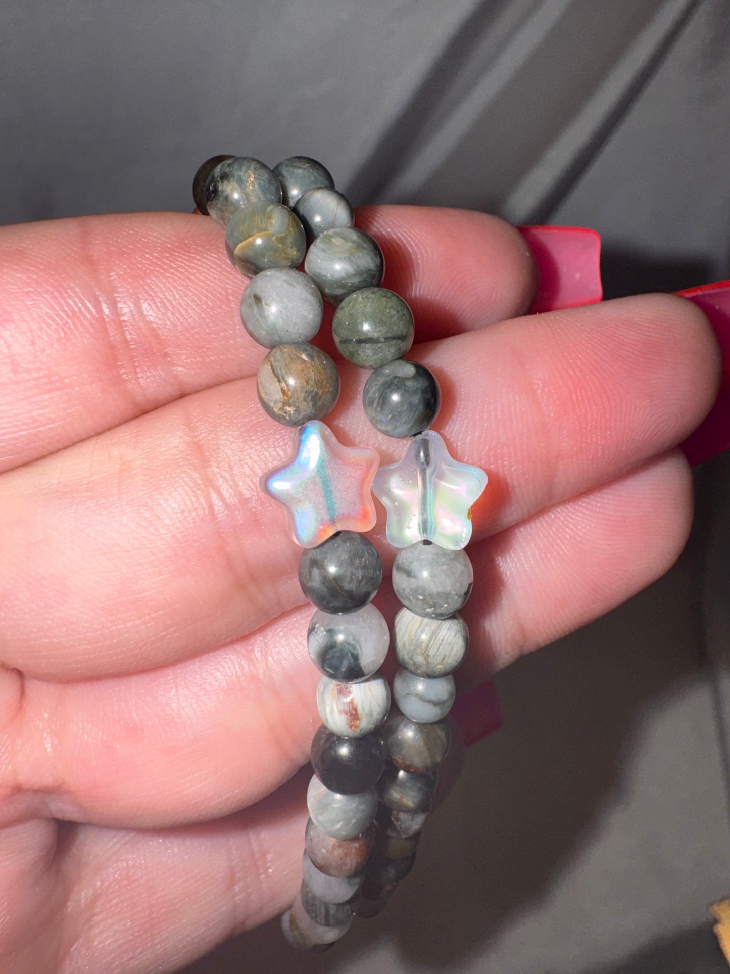 Eagles Eye 6mm Bracelet with Coffin Charm