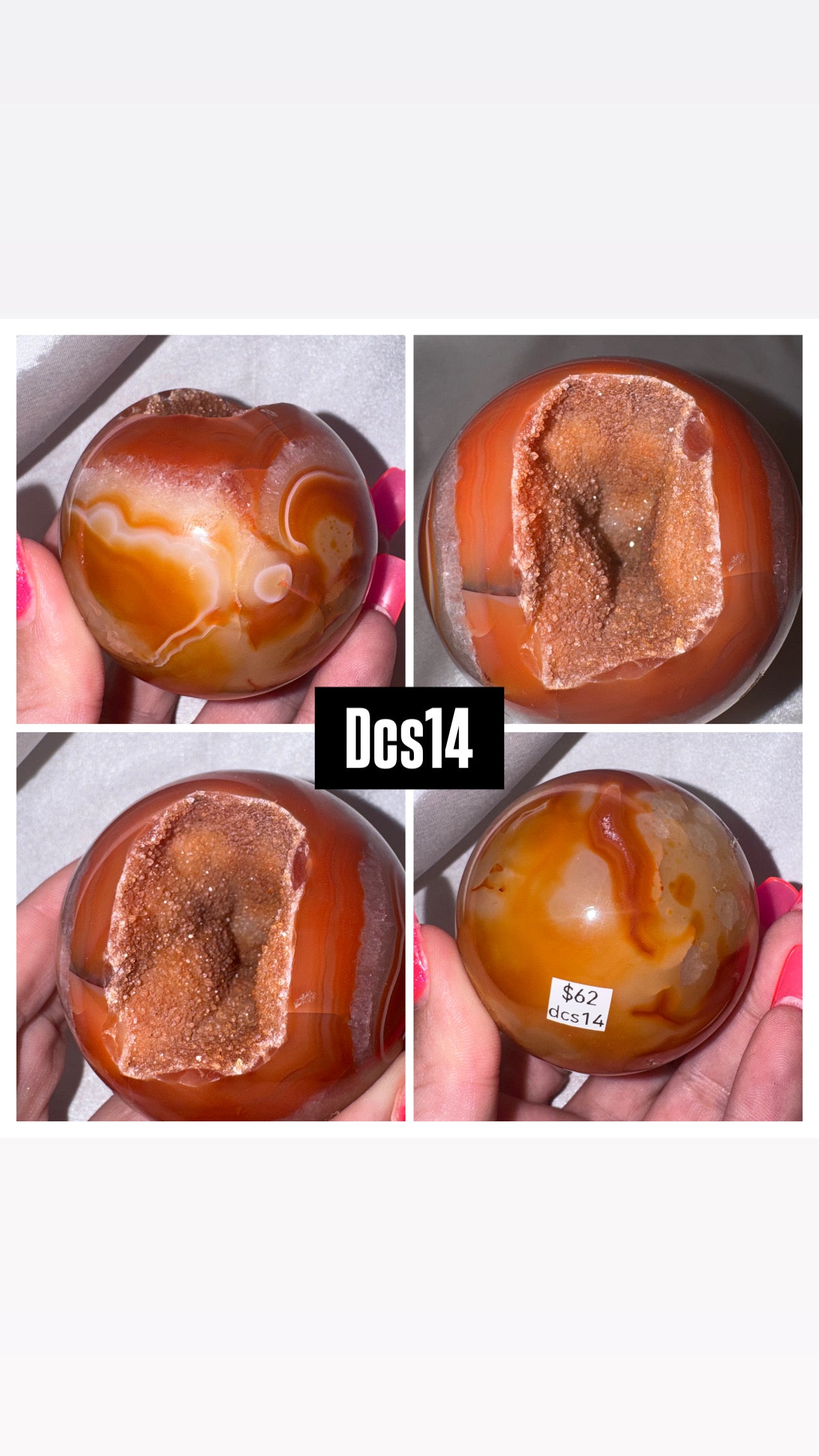 Druzy Carnelian Sphere