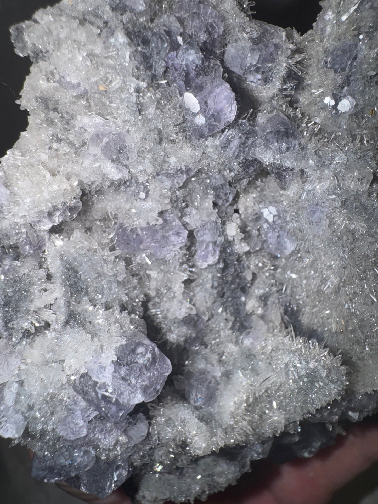 “Tanzanite” Fluorite with Needle Quartz XL Display Specimen