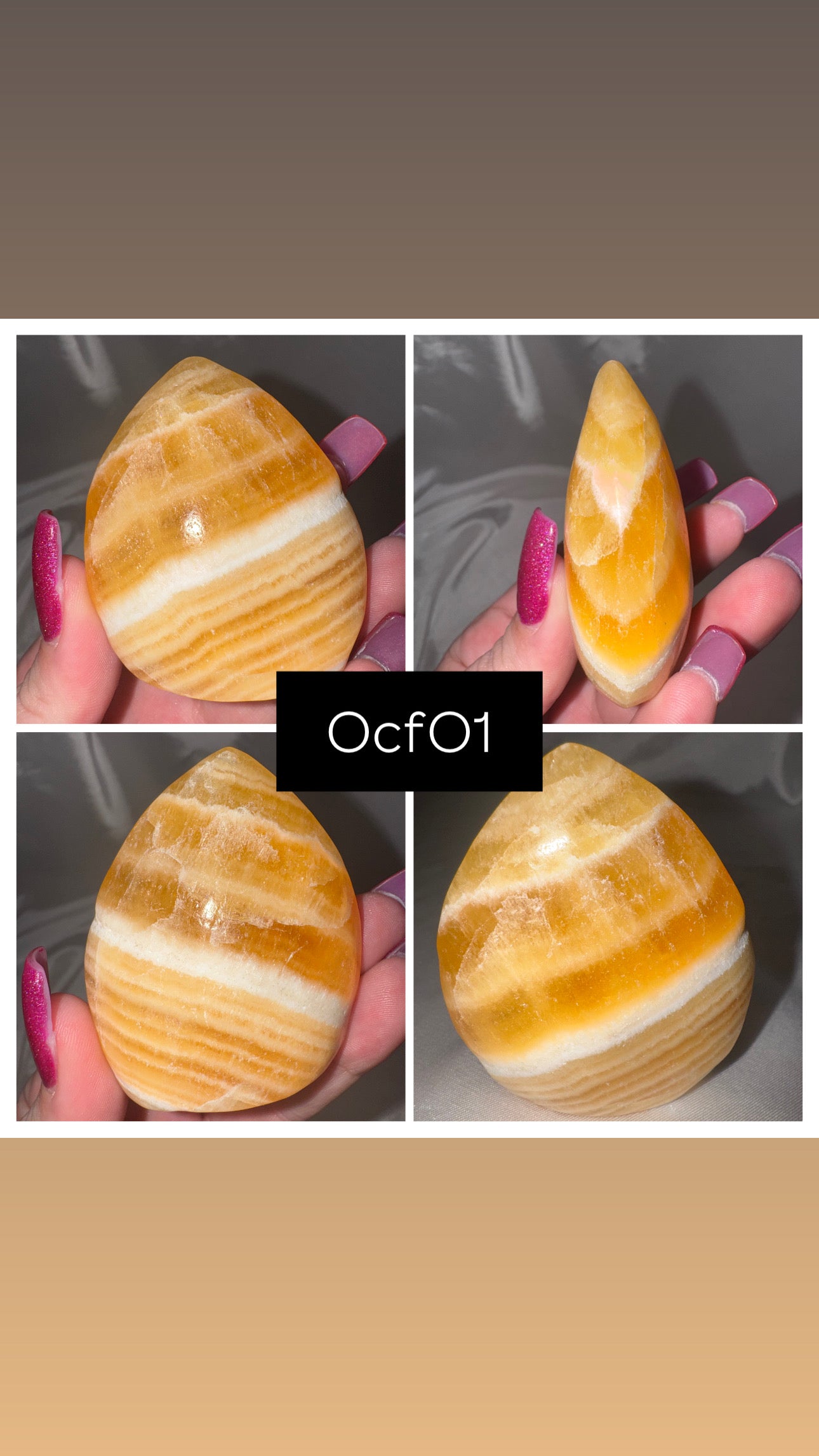 Orange Calcite Flame