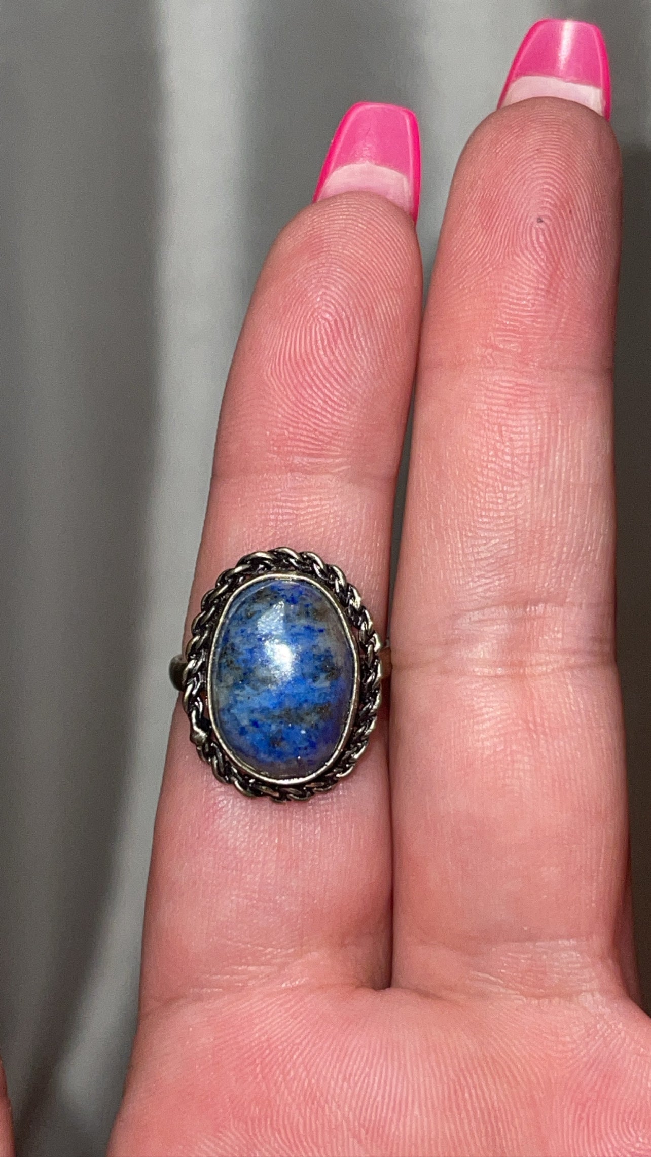 Lapis Lazuli 925 Sterling Silver Antique Ring