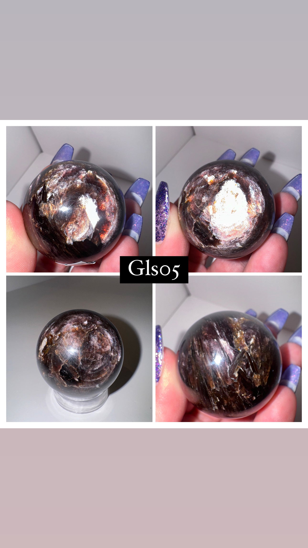 Gem Lepidolite AA Sphere