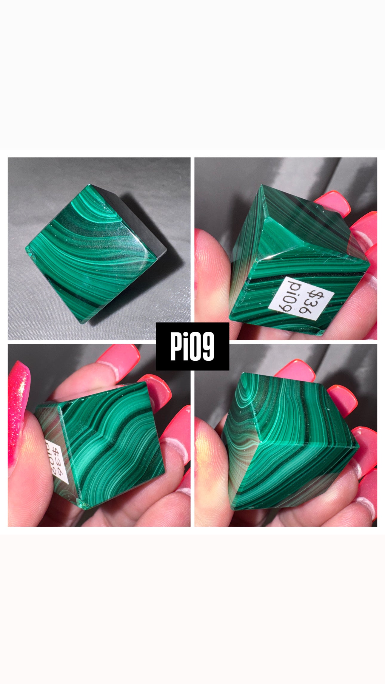 Malachite AAA Standing Cube