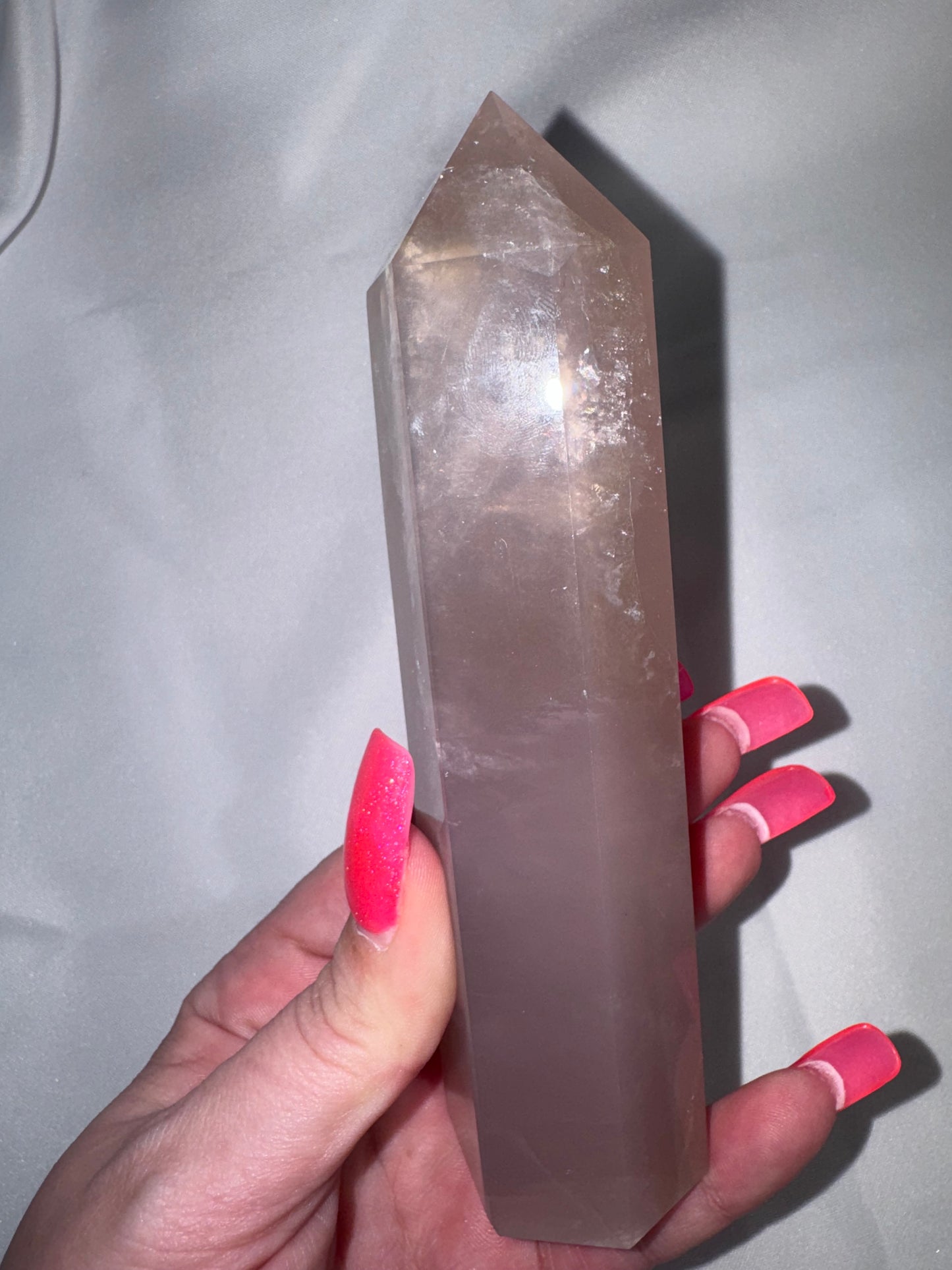 Lavender Rose Quartz AAA Large Tower