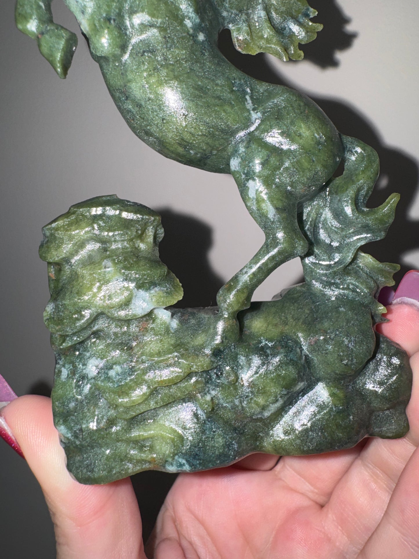 Green Jade XL Horse (imperfect)