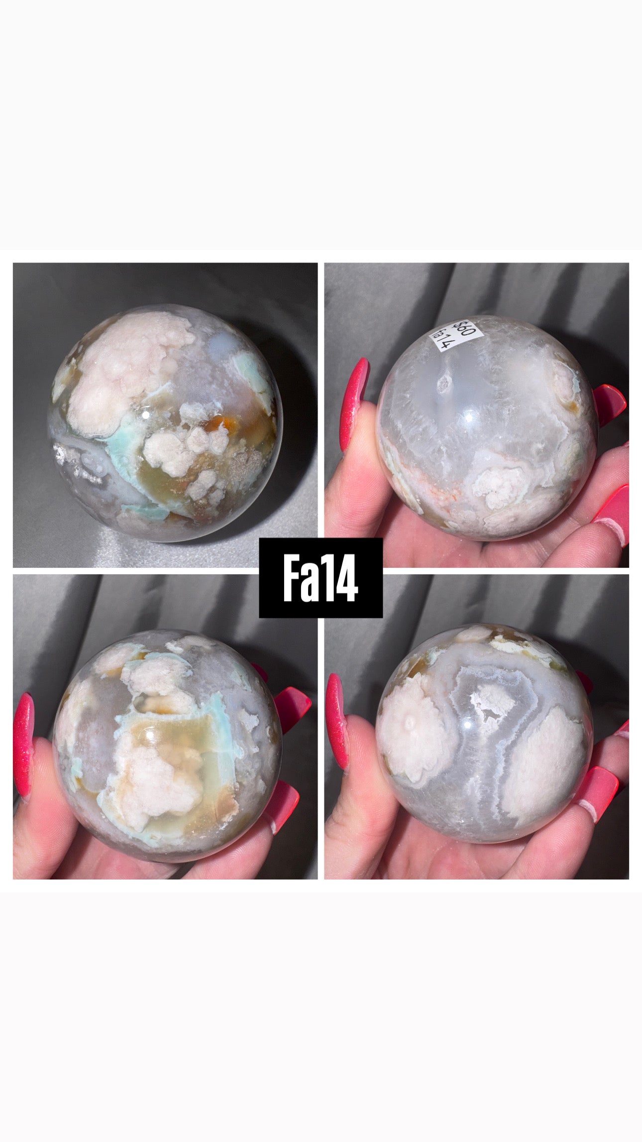 Flower Agate Sphere