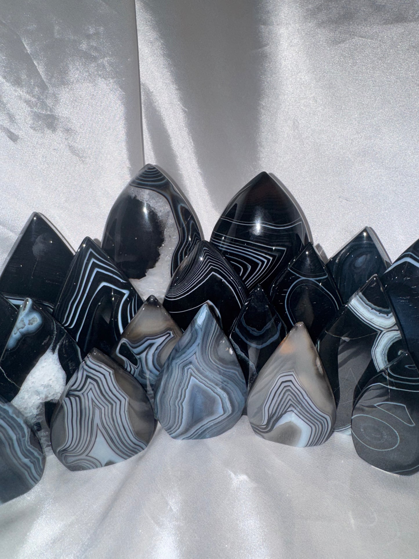 Black Banded Agate Flame