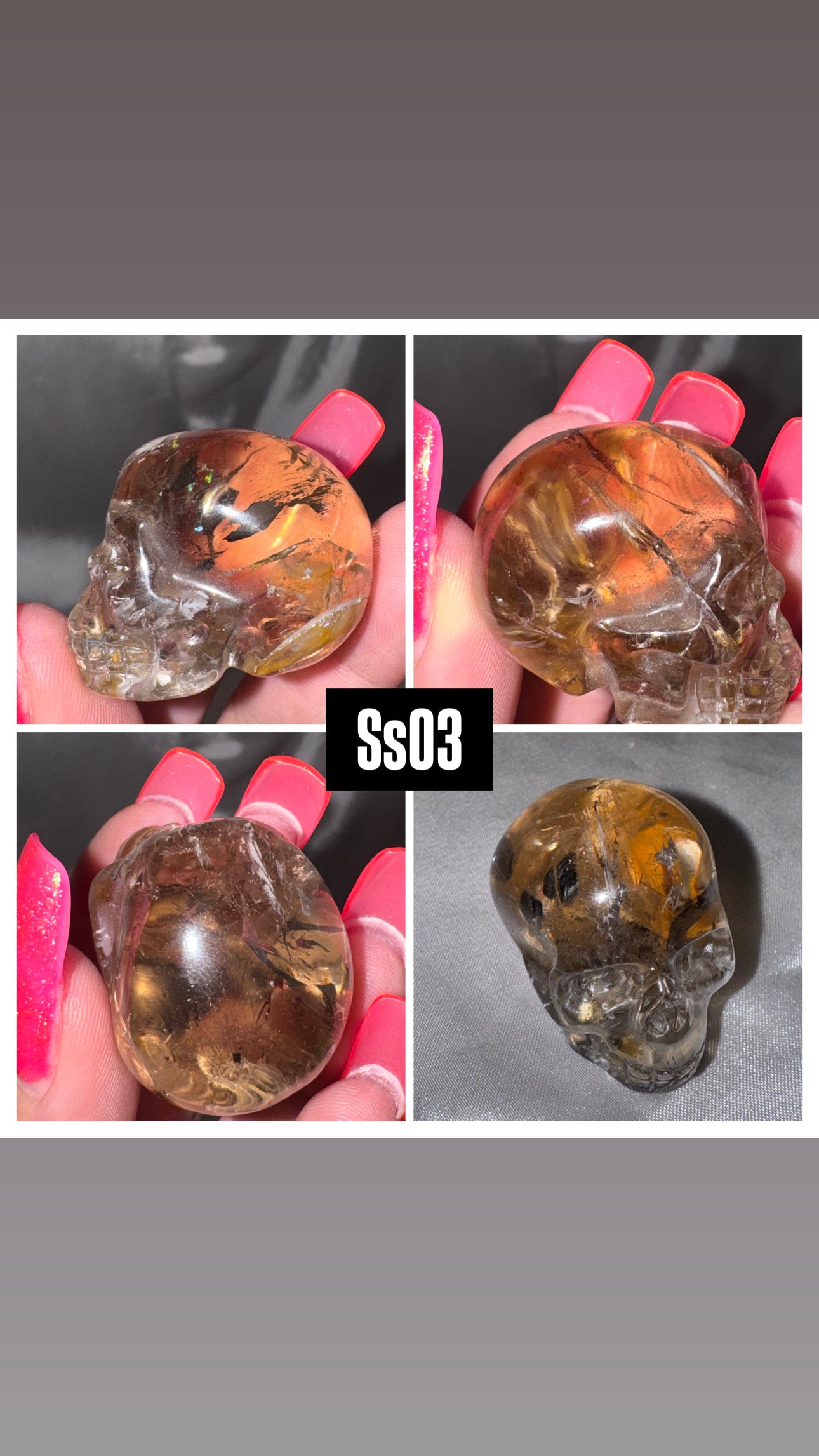 Smoky Quartz Small Skull (last 2!)