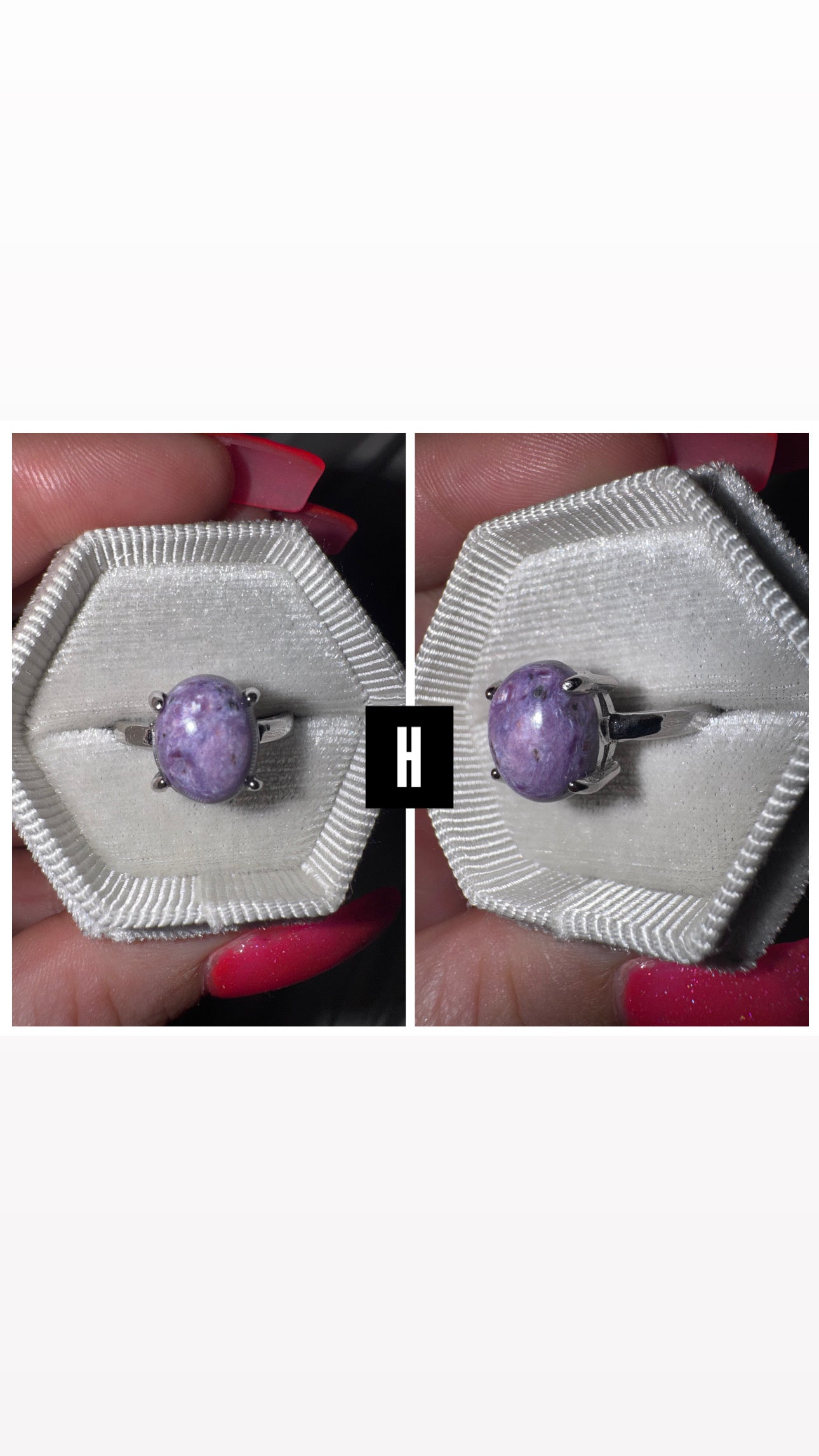 Charoite Adjustable Ring
