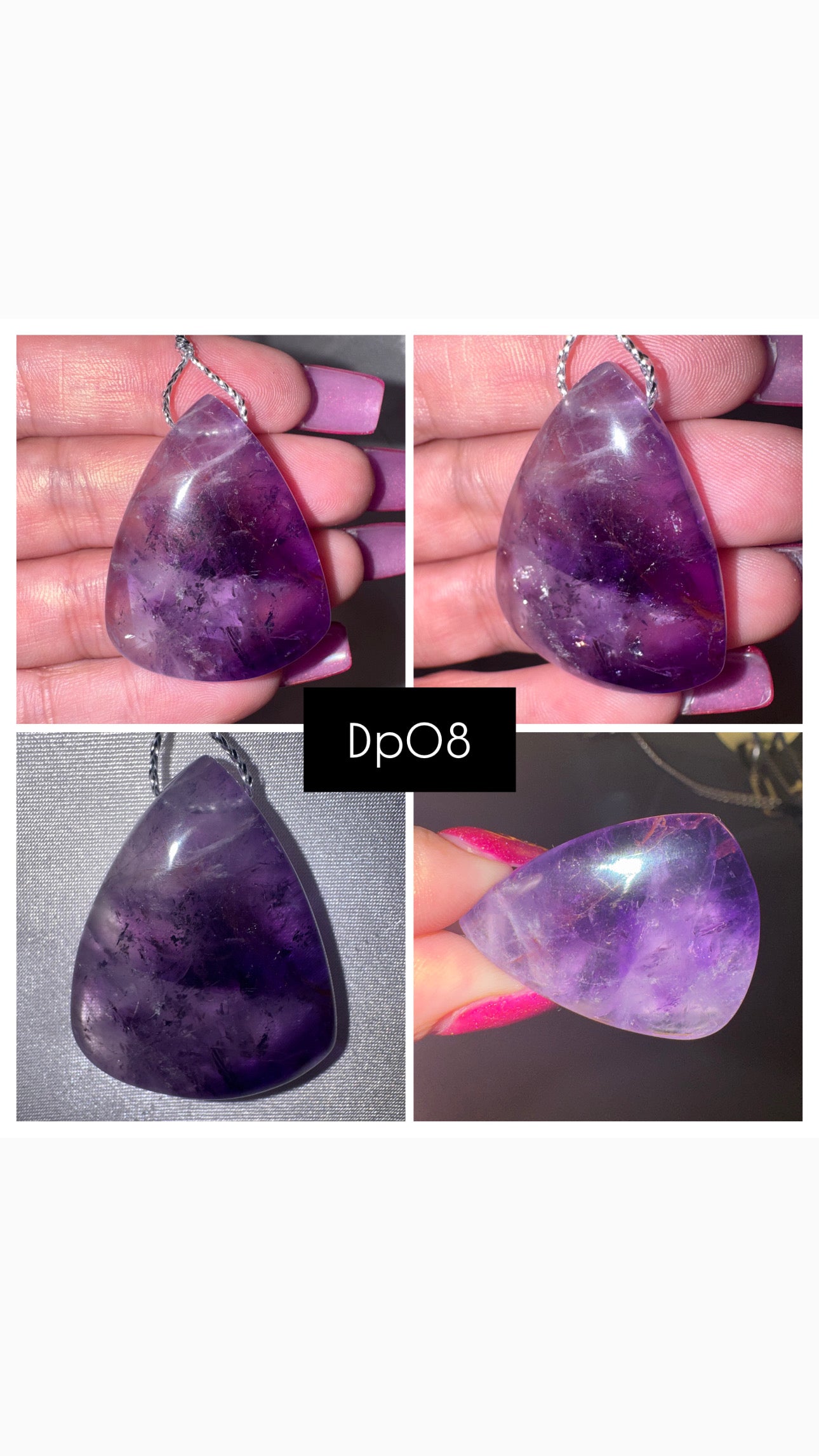 Large Drilled Crystal Pendant