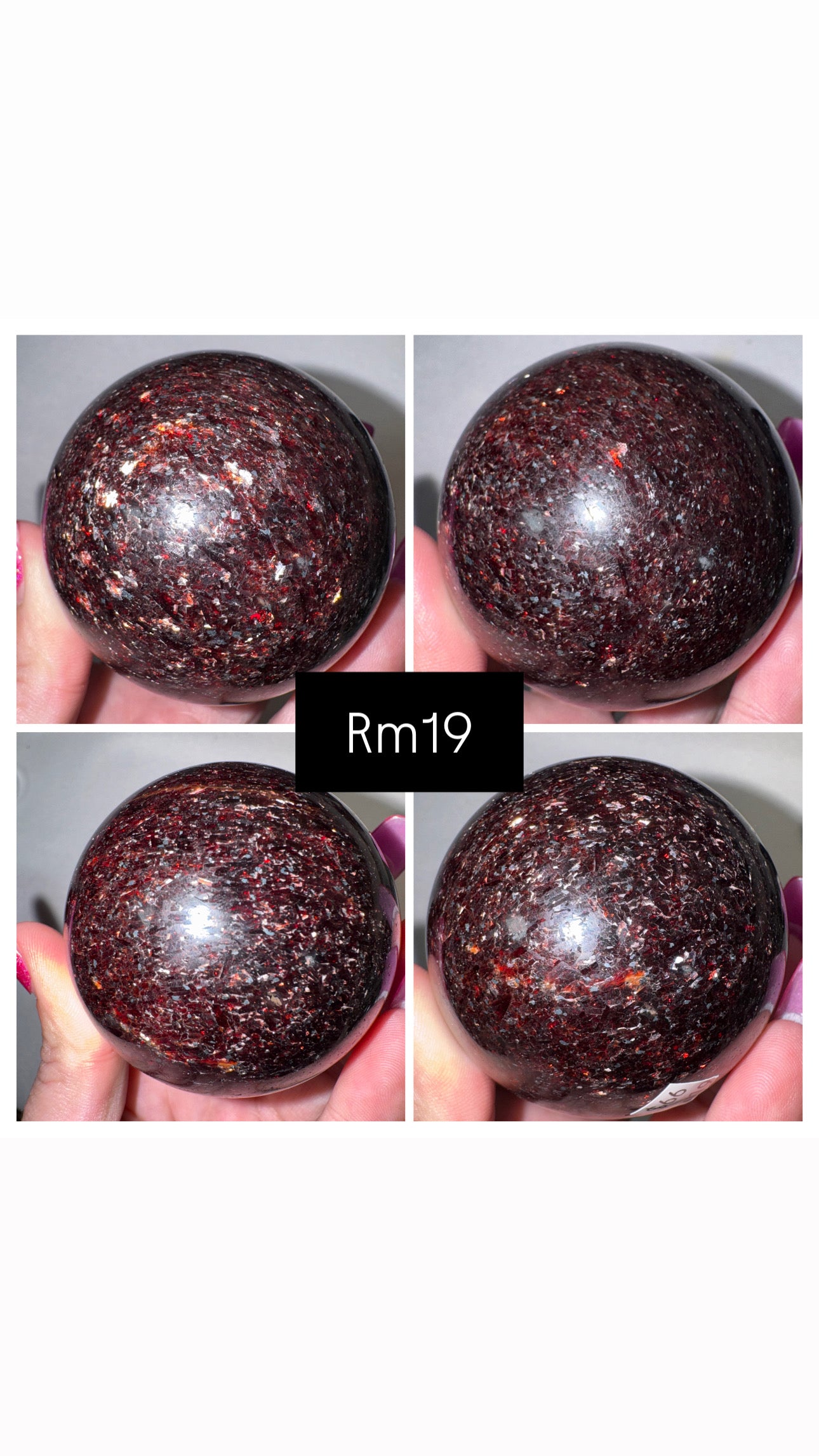 Red Mica Large Sphere