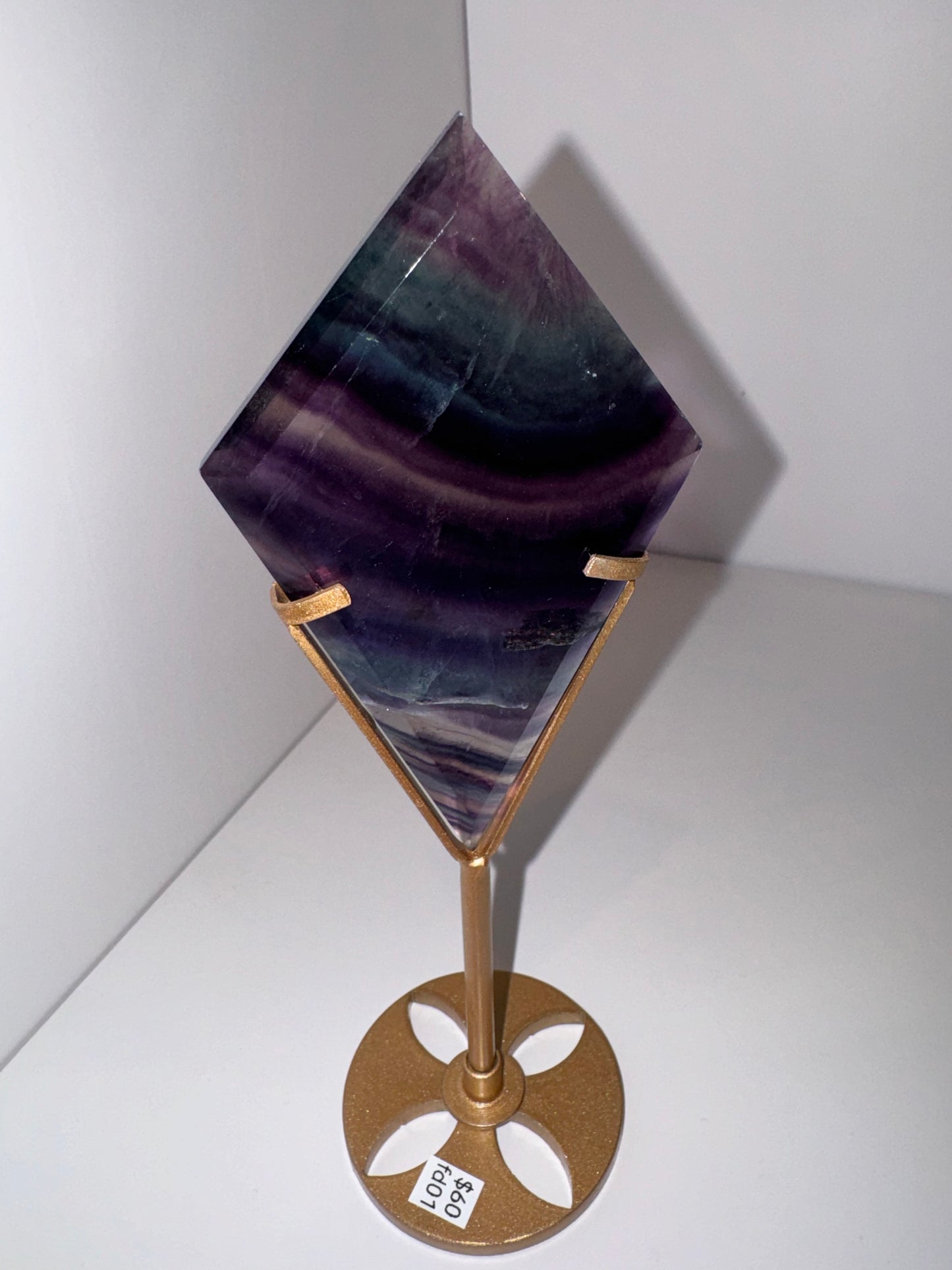 Fluorite Diamond on Stand AAA