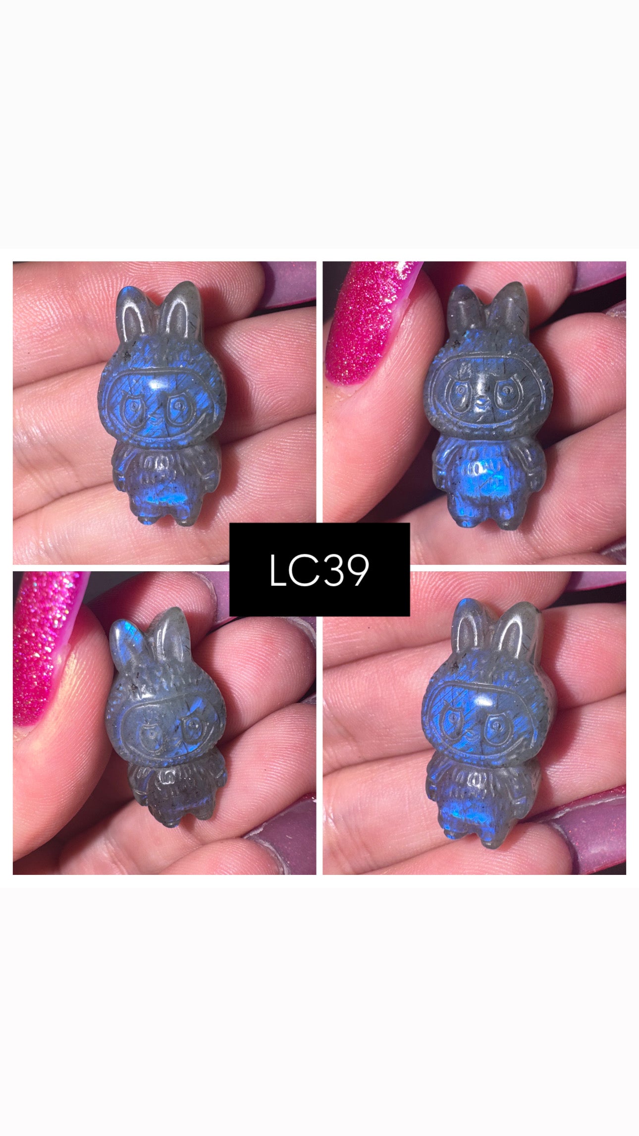 Labradorite Labubu Carving