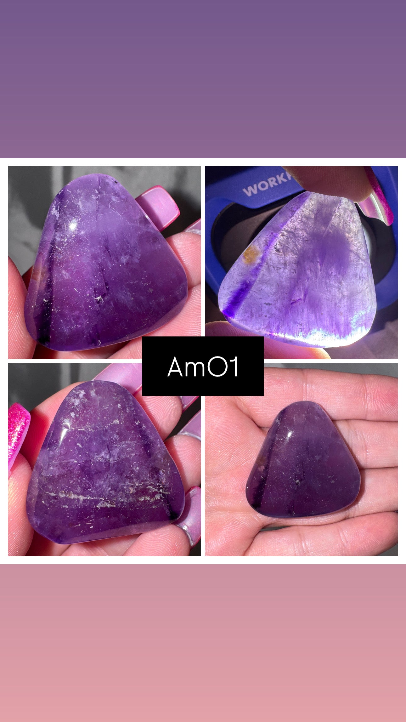 Phantom Amethyst AA Palmstone