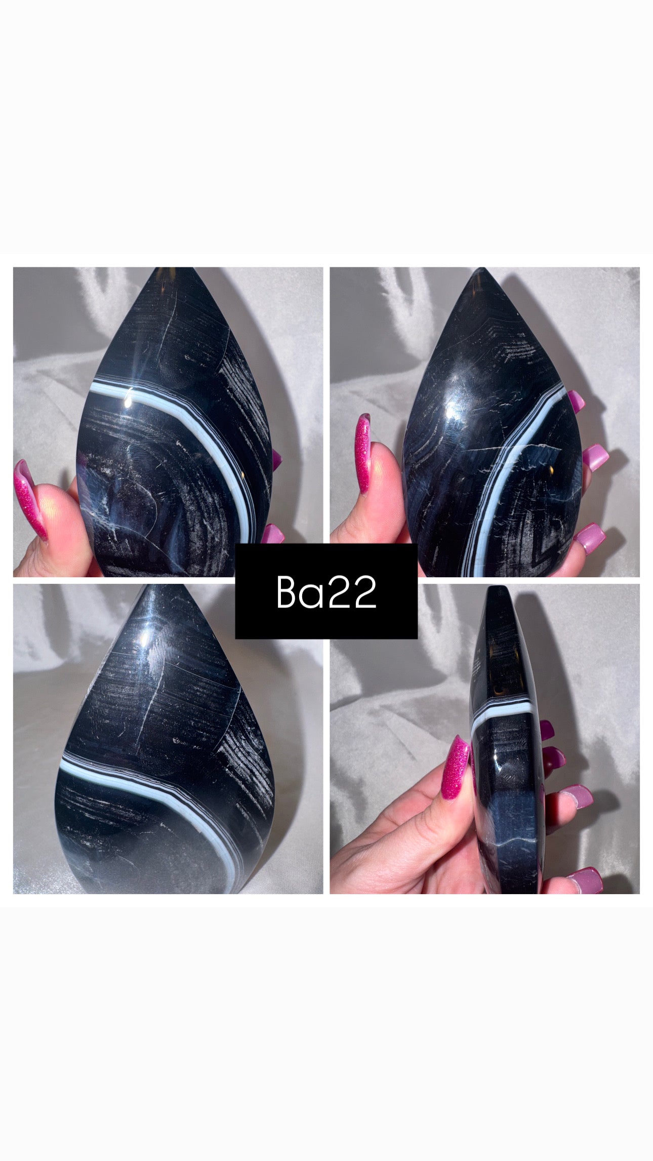 Black Banded Agate Flame