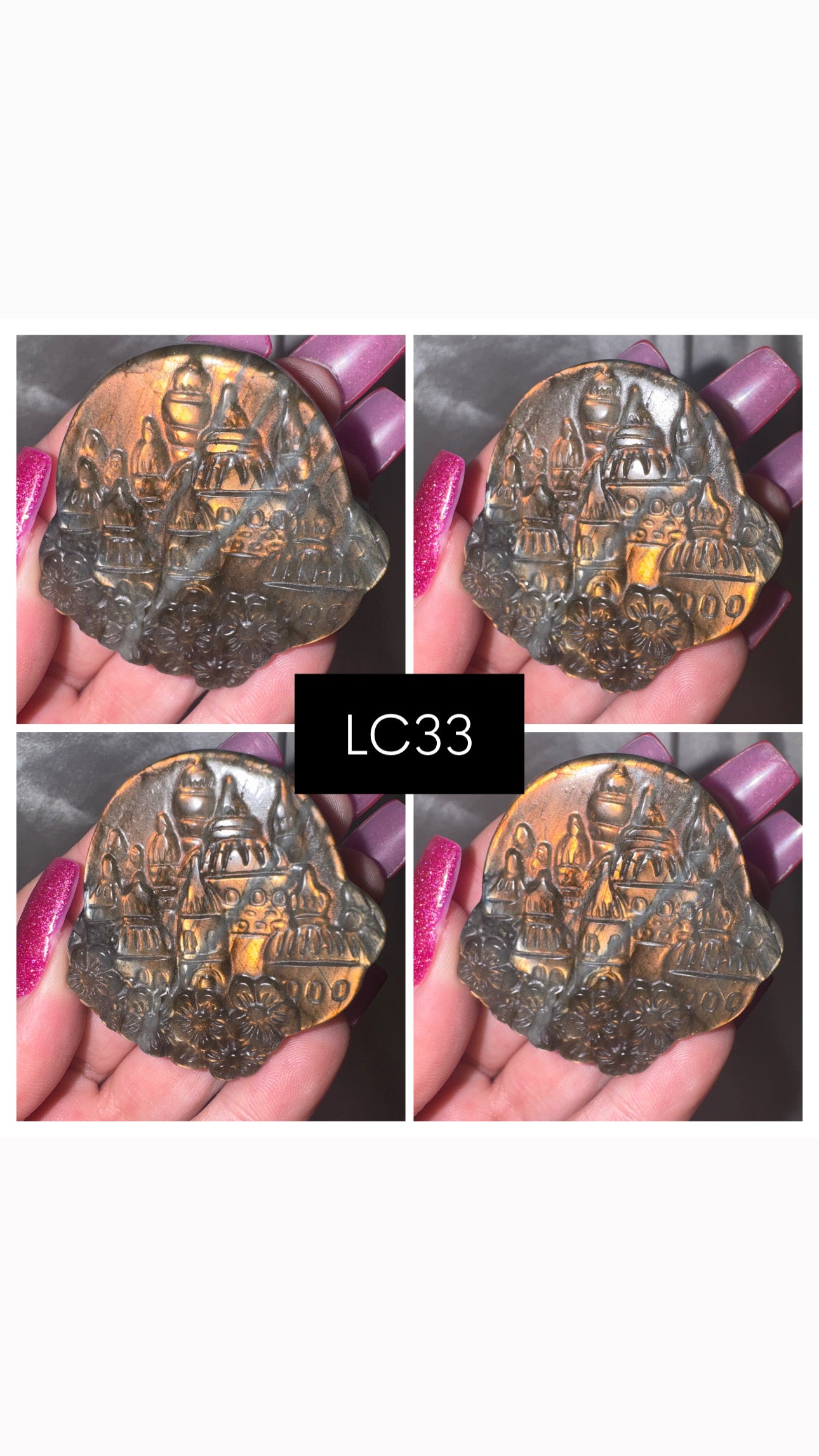 Labradorite Castle Carving