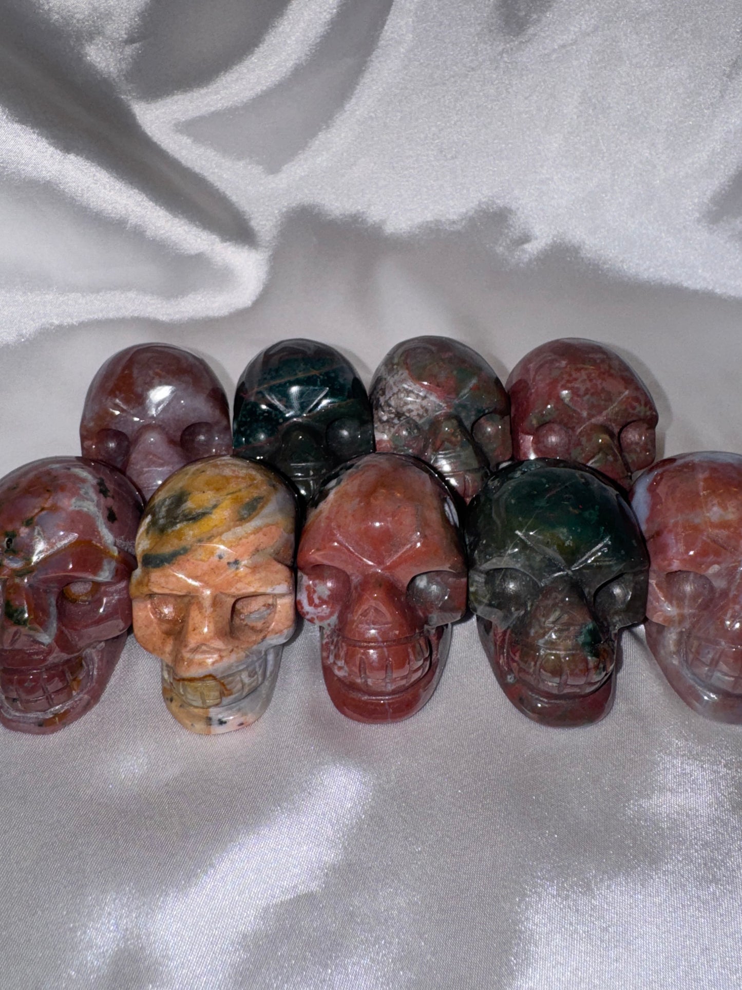 Ocean Jasper Moss Agate AAA Skull