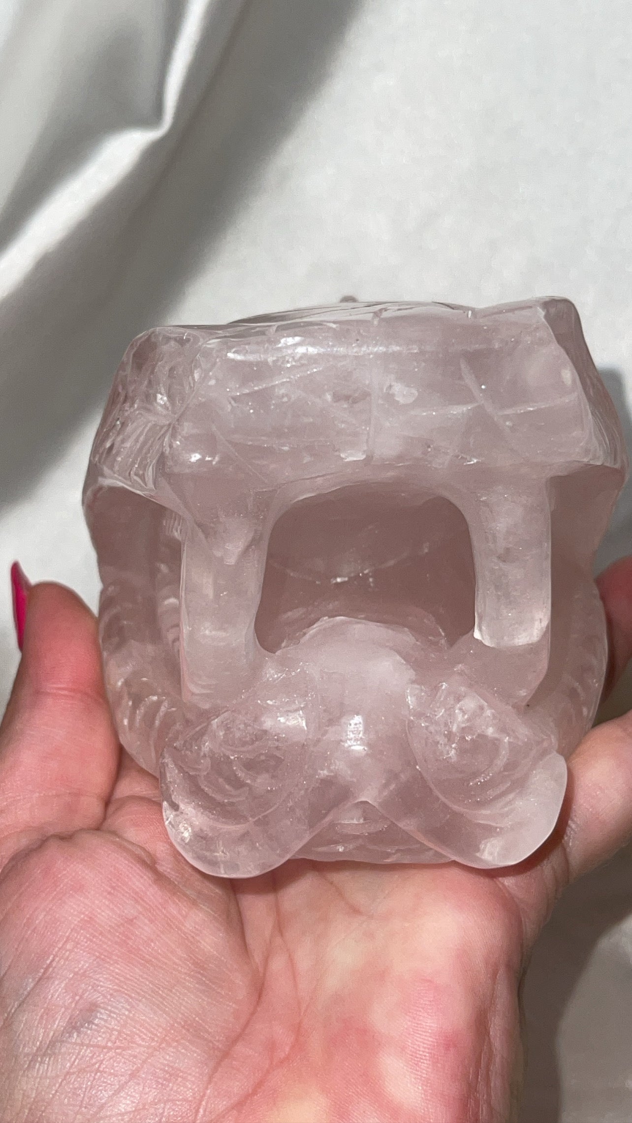 Rose Quartz AAA XXL Snake Head