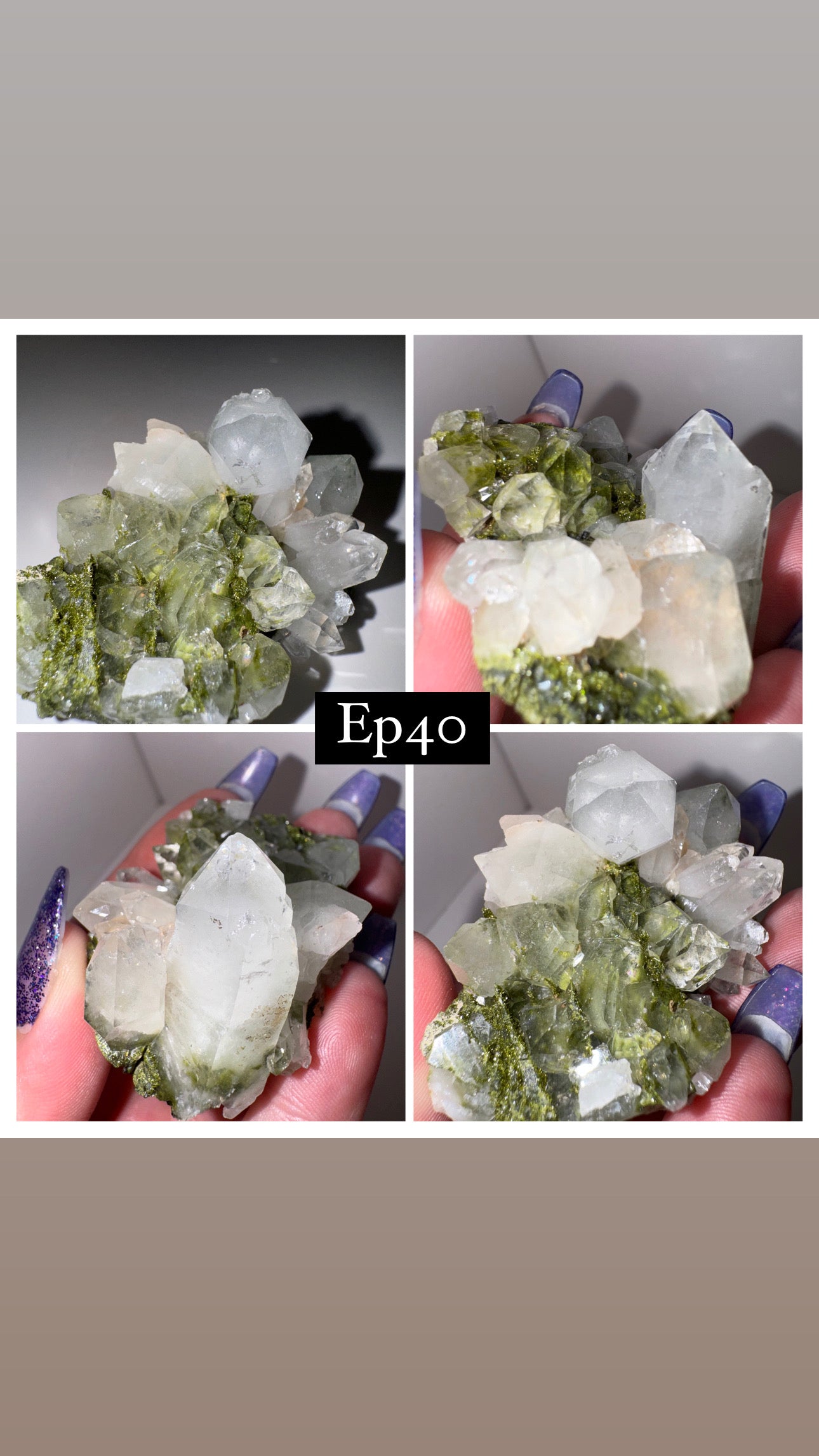 Epidote Quartz Specimen