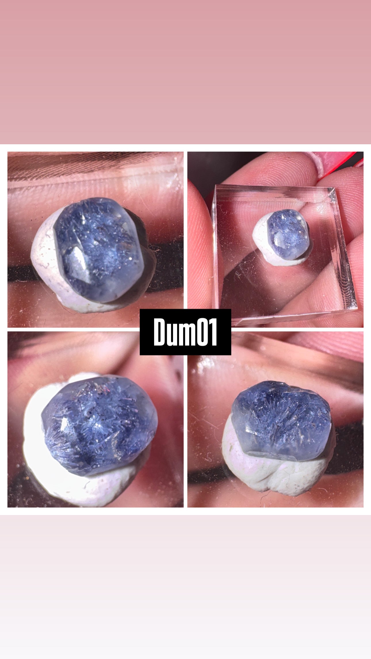 Dumortierite Quartz Rare Polished