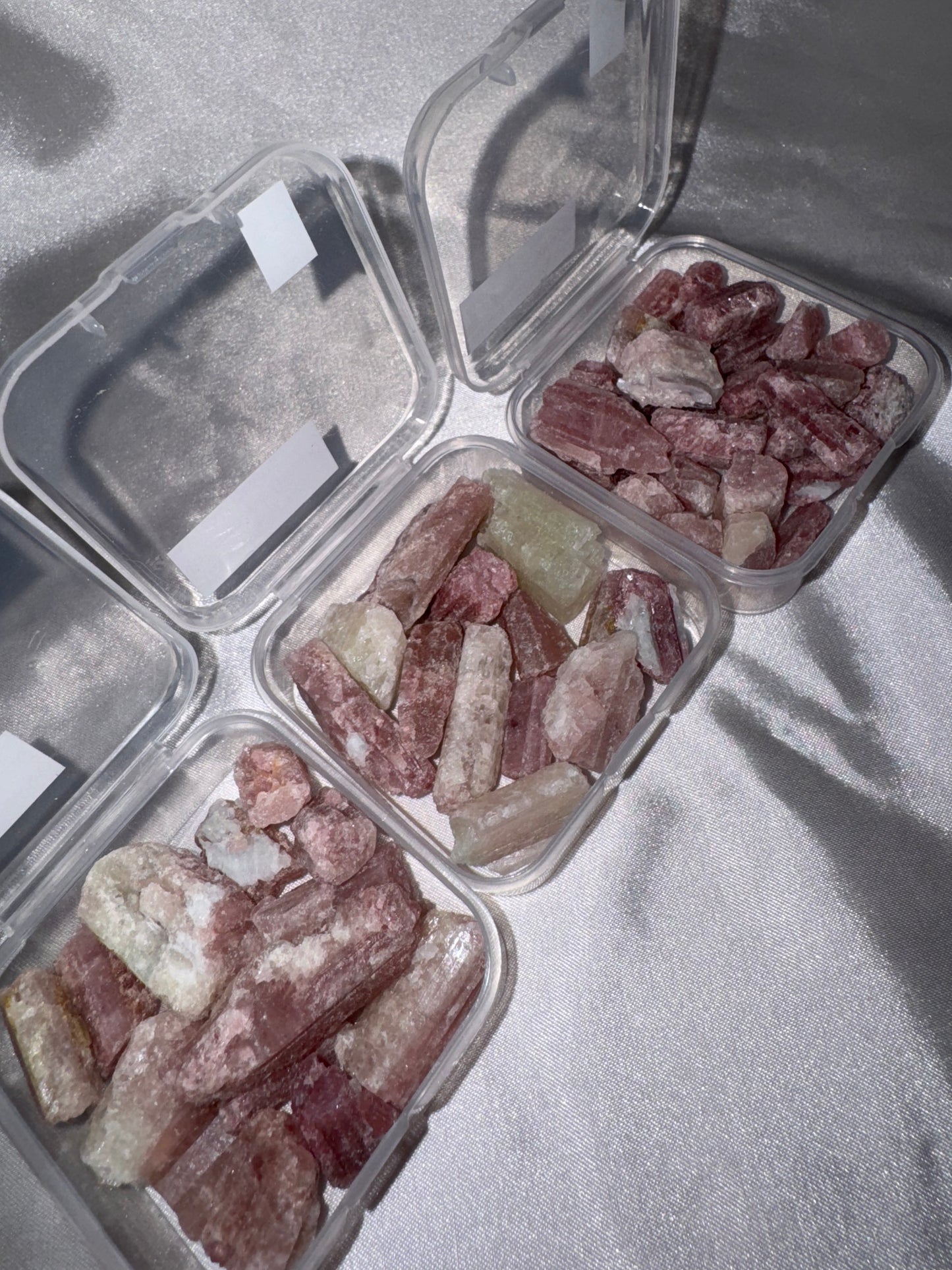 Watermelon Tourmaline Raw Bundle Box