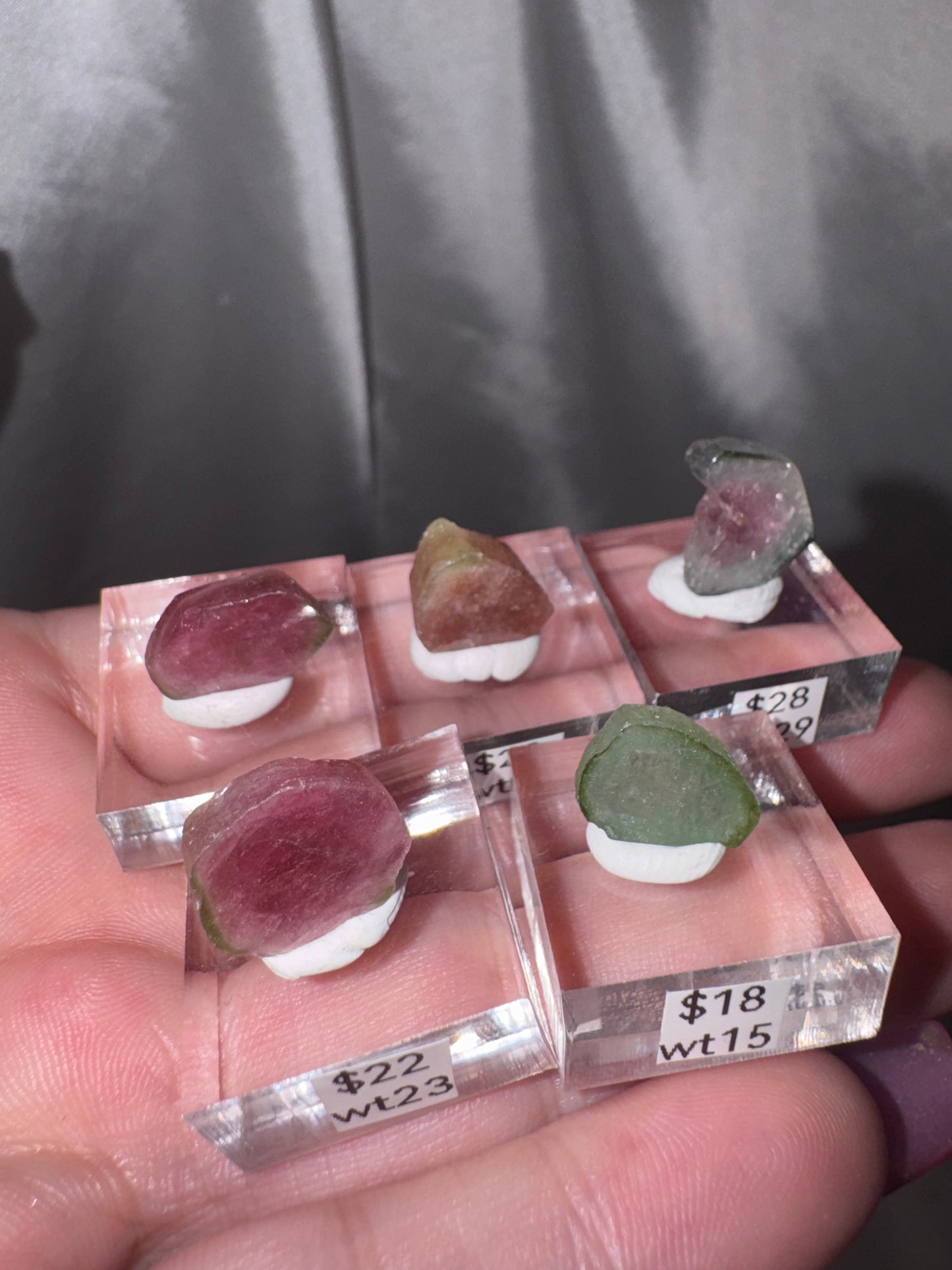 Watermelon Tourmaline Slice