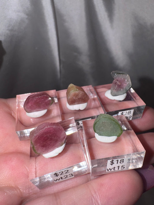 Watermelon Tourmaline Slice